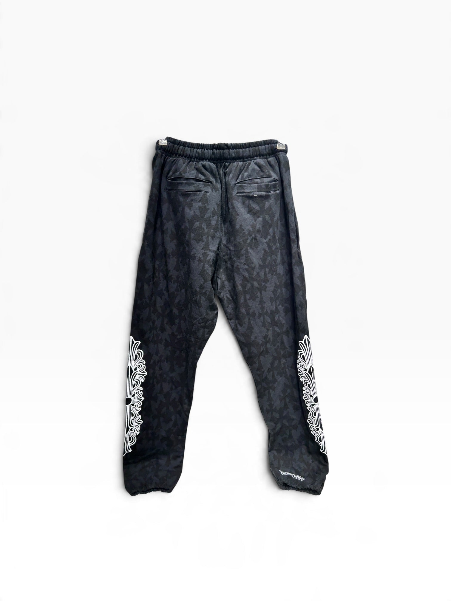 CHROME HEARTS/Pants/L/Cotton/BLK/All Over Print/cemetary cross all over view 2