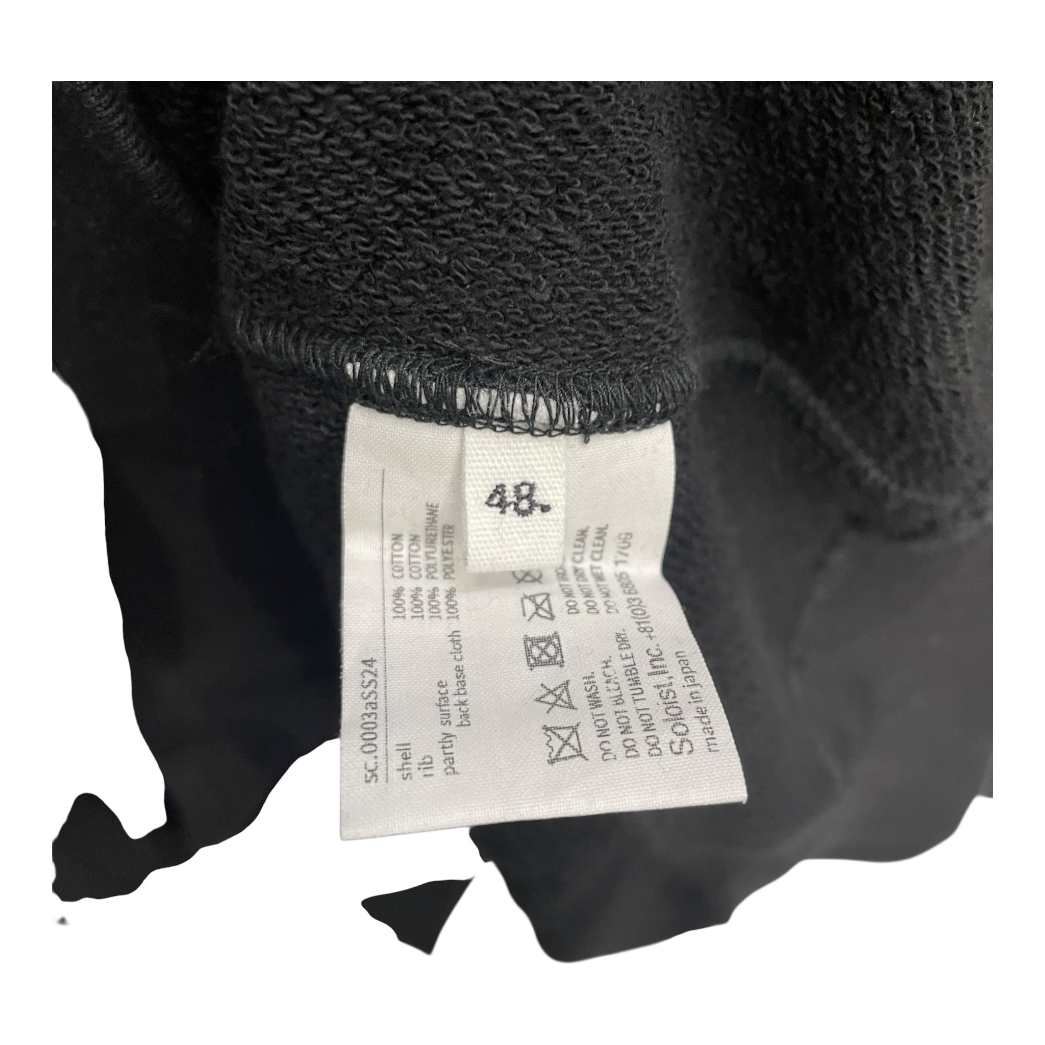 TAKAHIROMIYASHITA TheSoloist./Hoodie/46/Cotton/BLK/BONE APPLIQUE ZIP UP HOODIE view 4