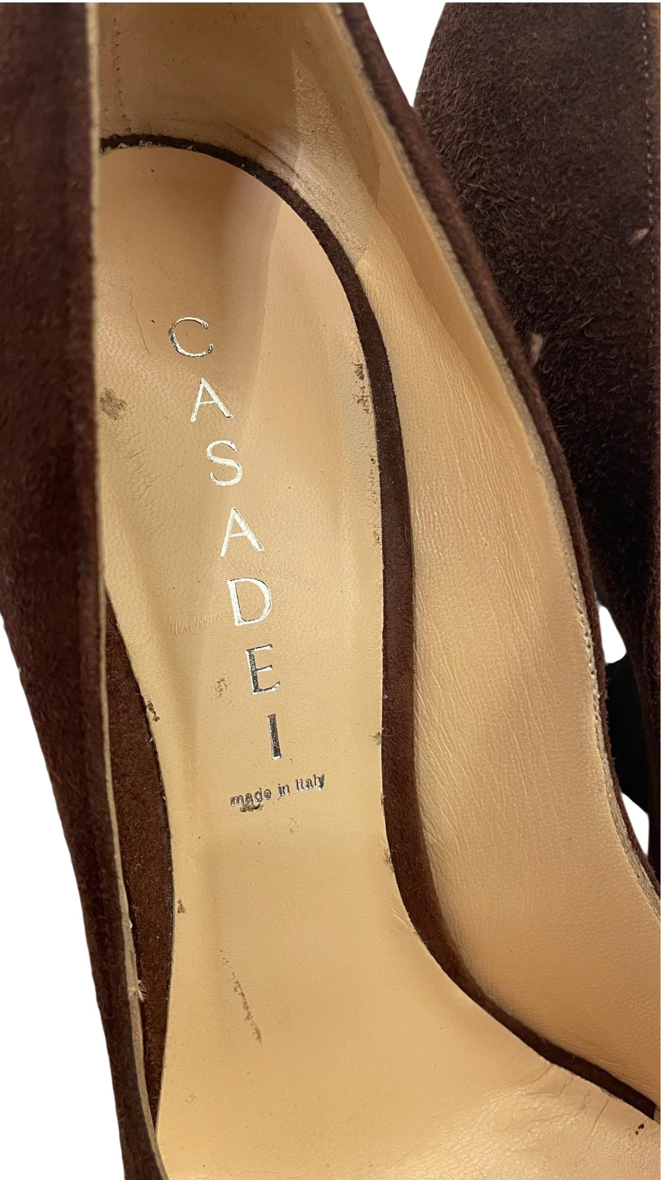 CASADEI/Heels/US 10/Suede/BRW/suede wdge pumps view 4