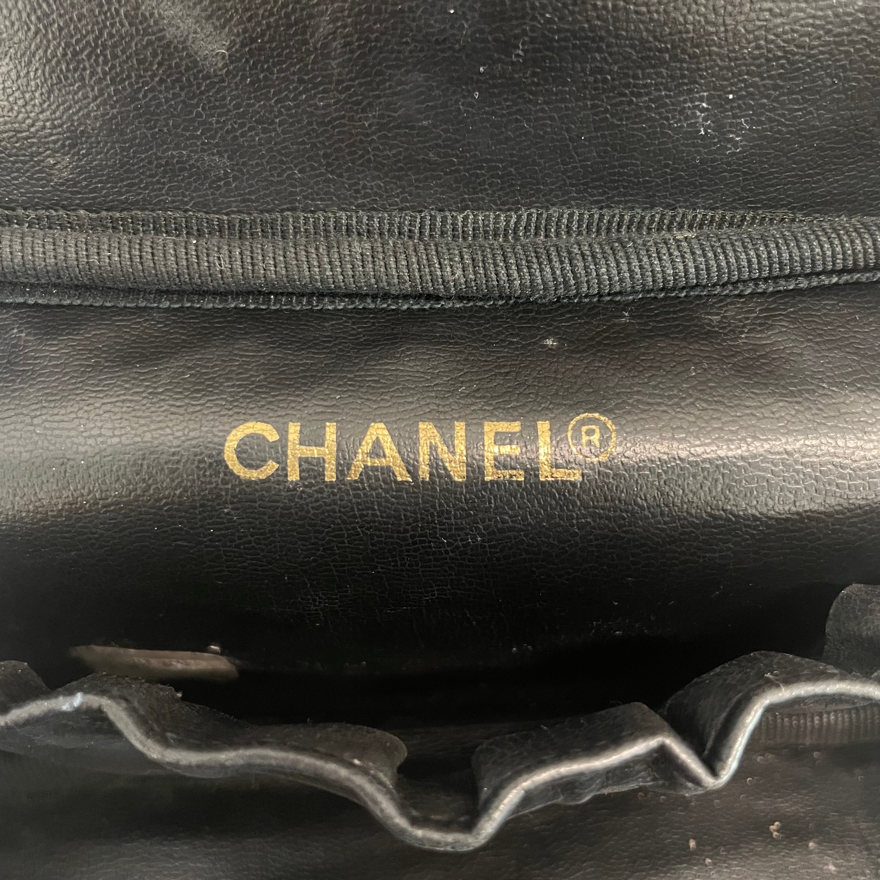 CHANEL/Bag/Leather/BLK/vanity case view 6