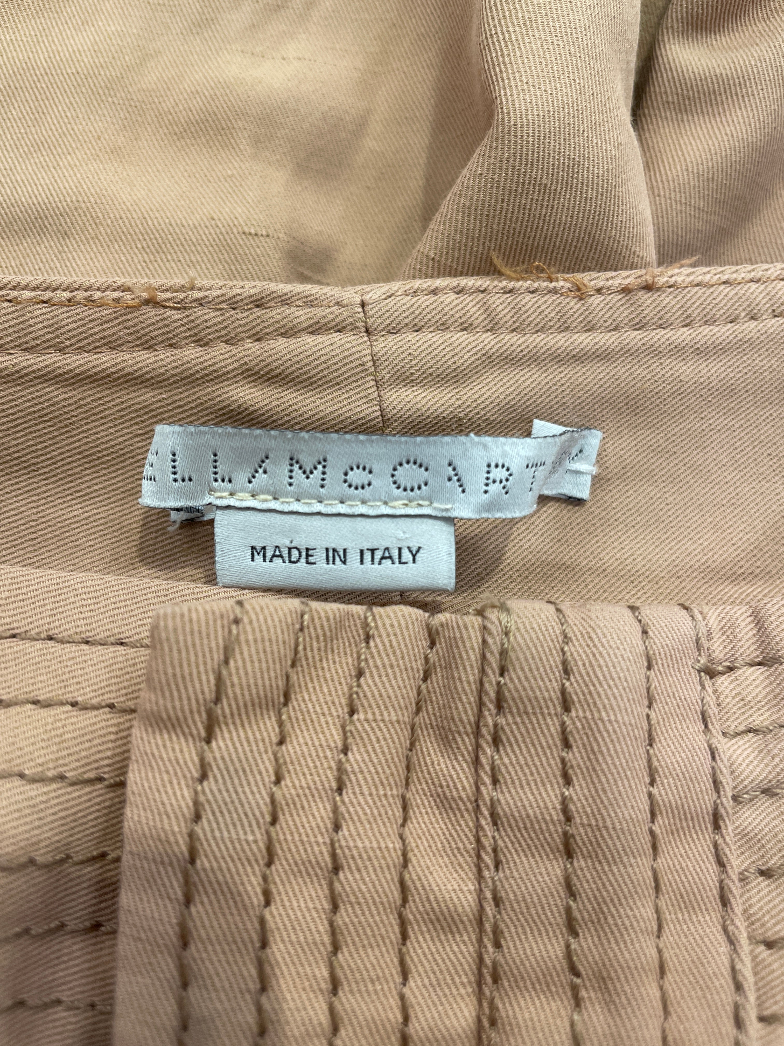 STELLAMcCARTNEY/Bottoms/46/Nylon/BEG/PLEATED TWILL TAPERED PANTS view 3