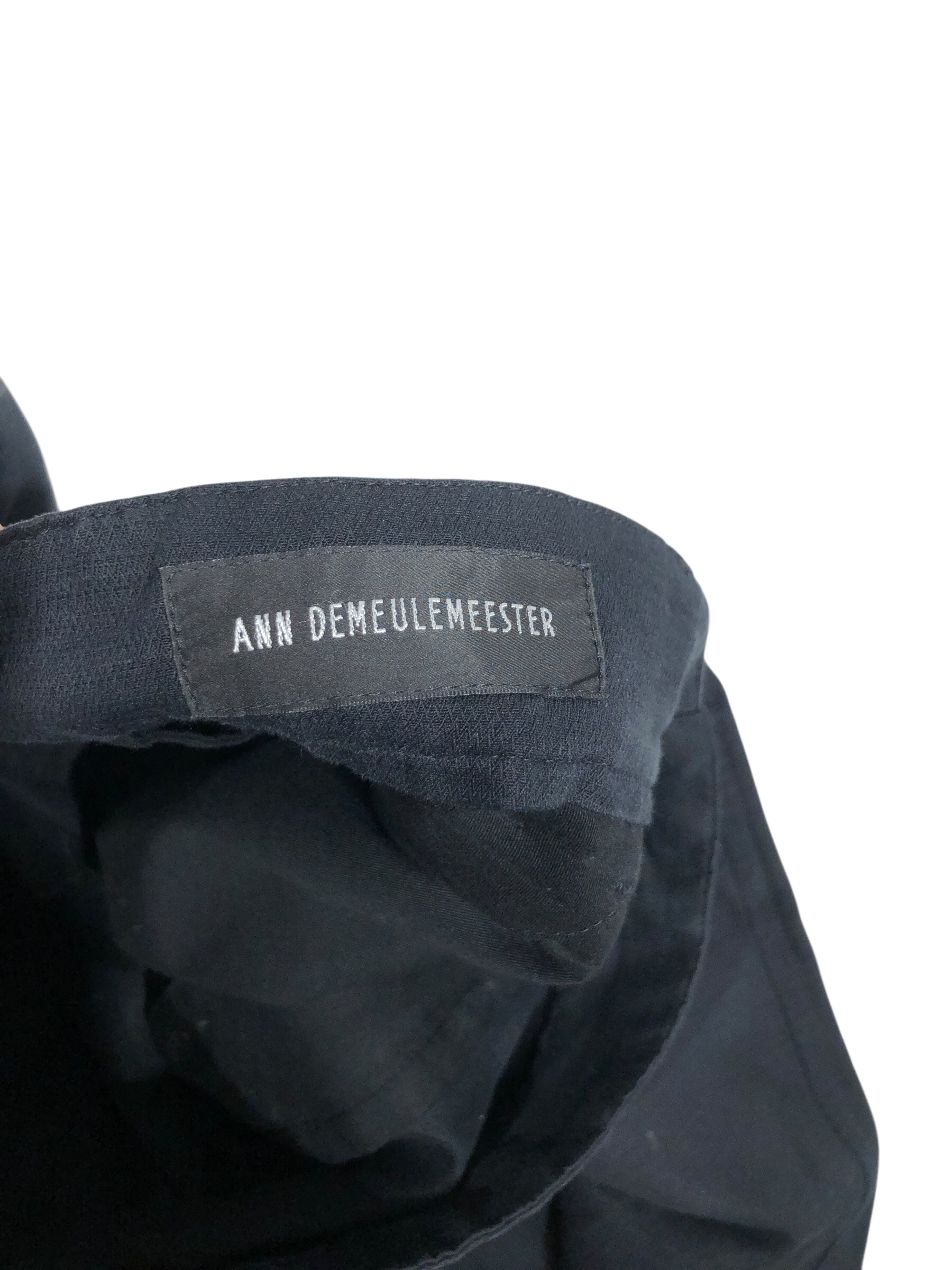 ANN DEMEULEMEESTER/Slacks/L/Cotton/BLK/Ankle/linen slack view 3