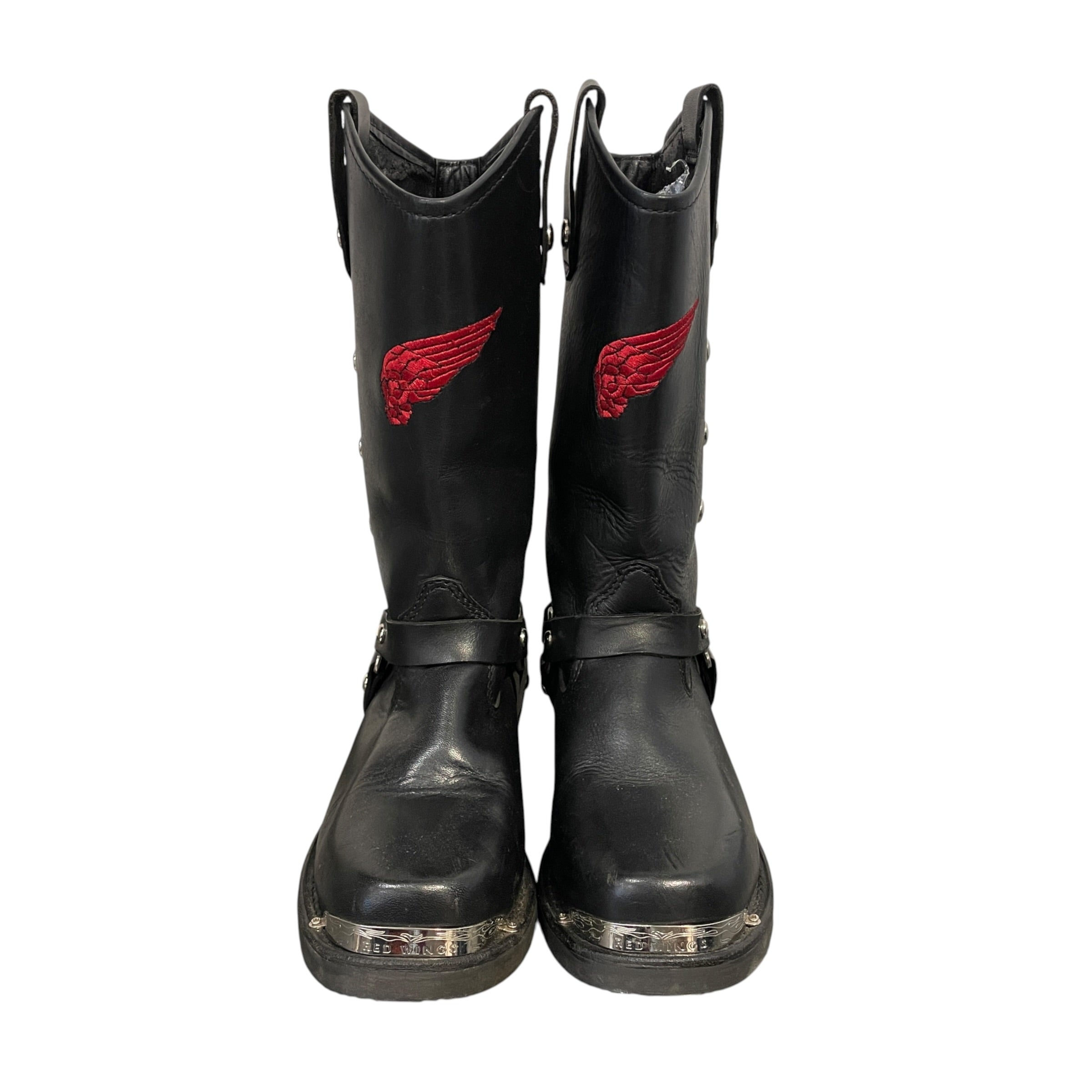 Red Wing/Biker Boots/US 7.5/Leather/BLK/Vintage SLVR Buckle view 3