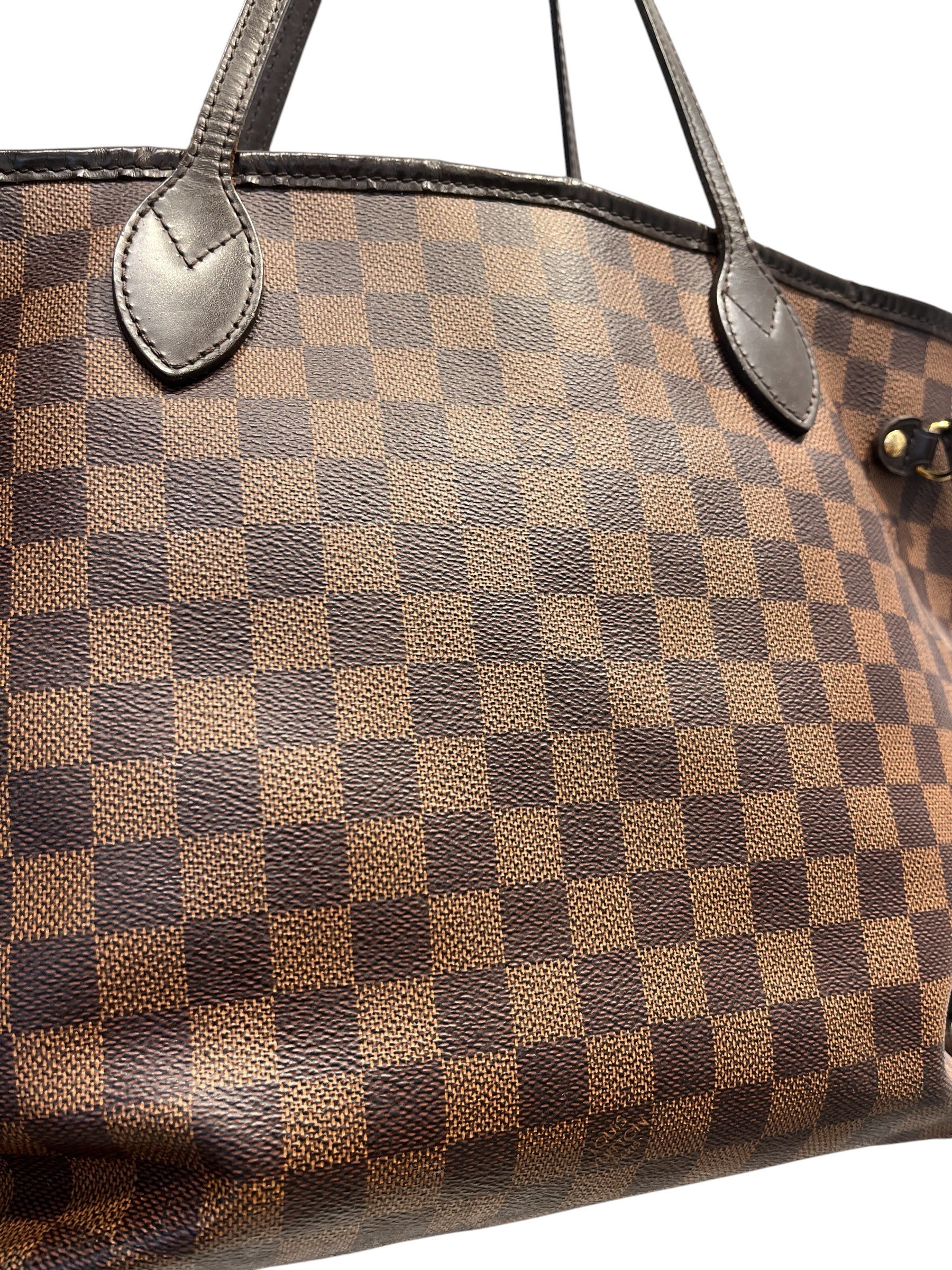 LOUIS VUITTON/Tote Bag/Monogram/Leather/BRW/DAMIER NEVERFULL MM view 6