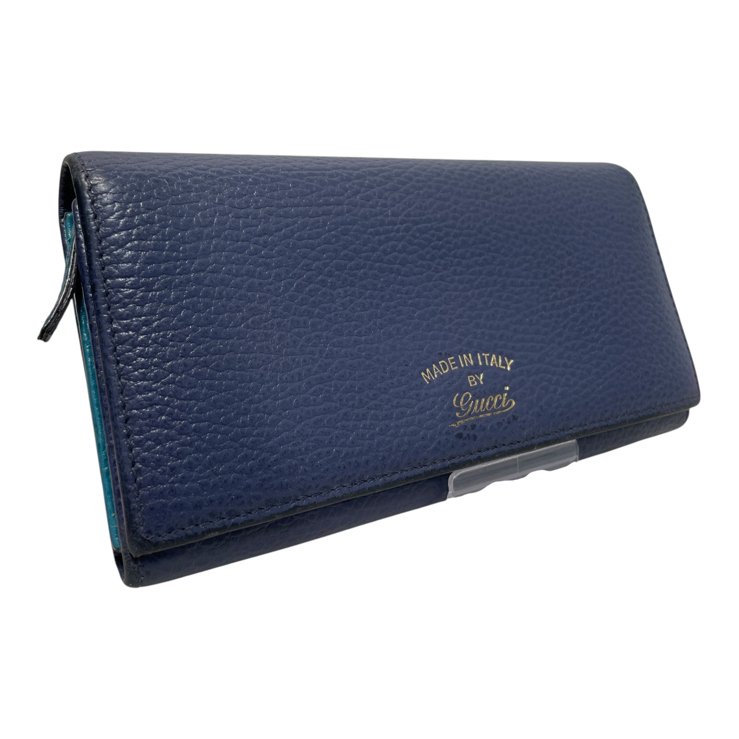 GUCCI/Long Wallet/Leather/NVY/L's/Swing Calfskin Flap Wallet view 1