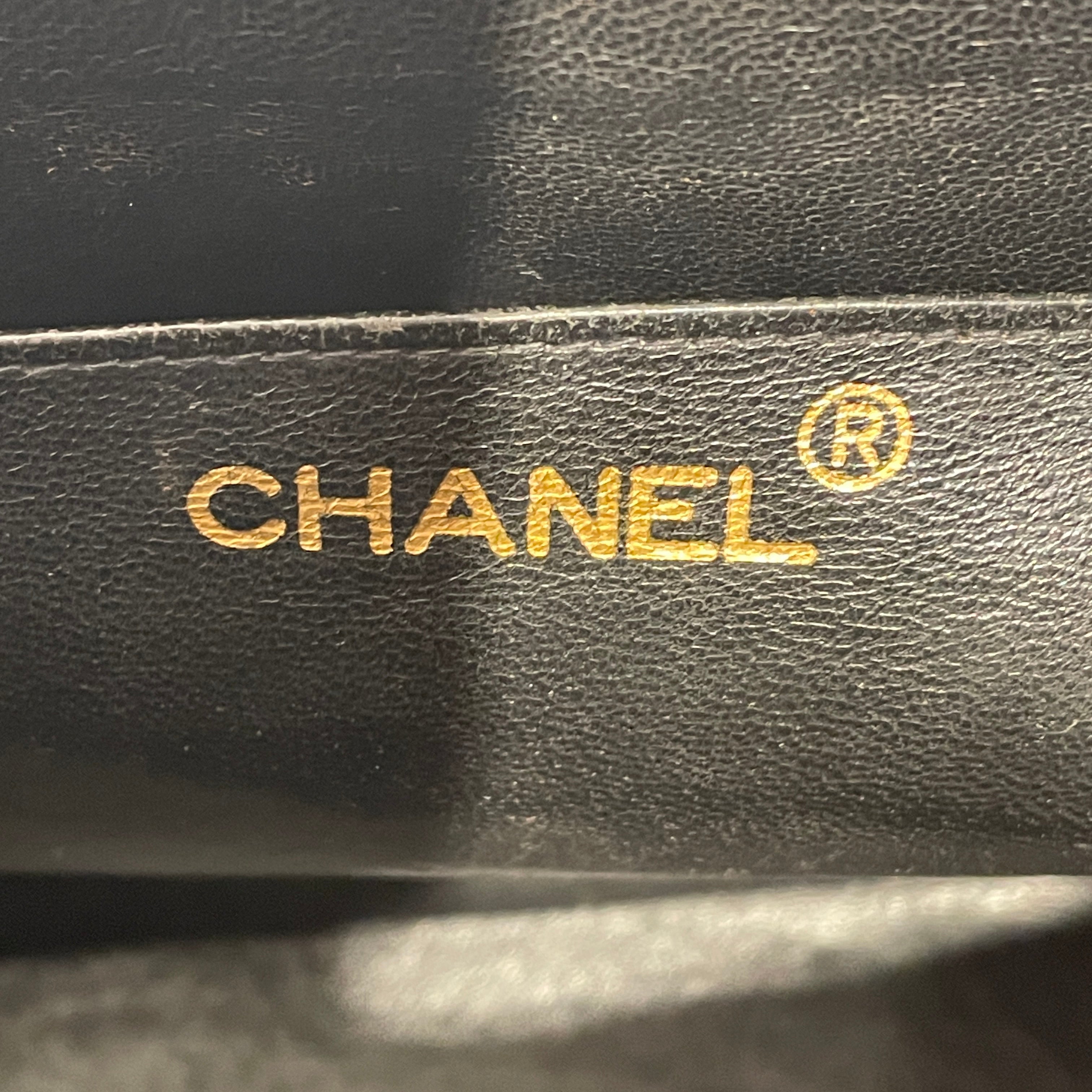 CHANEL/Cross Body Bag/Velour/BLK/vintage whip stitch view 6