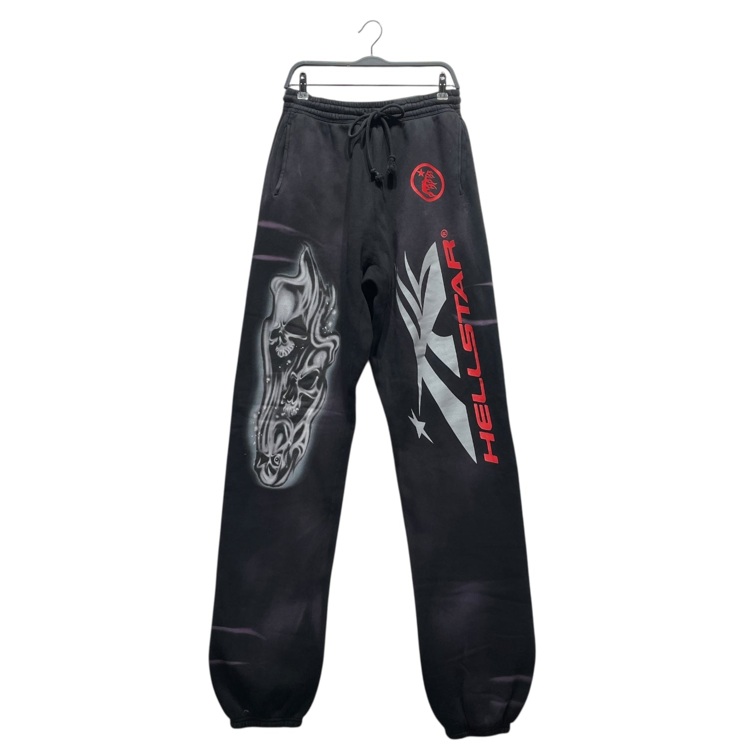 HELLSTAR/Skinny Pants/L/Cotton/BLK/All Over Print/AIRBRUSH view 1