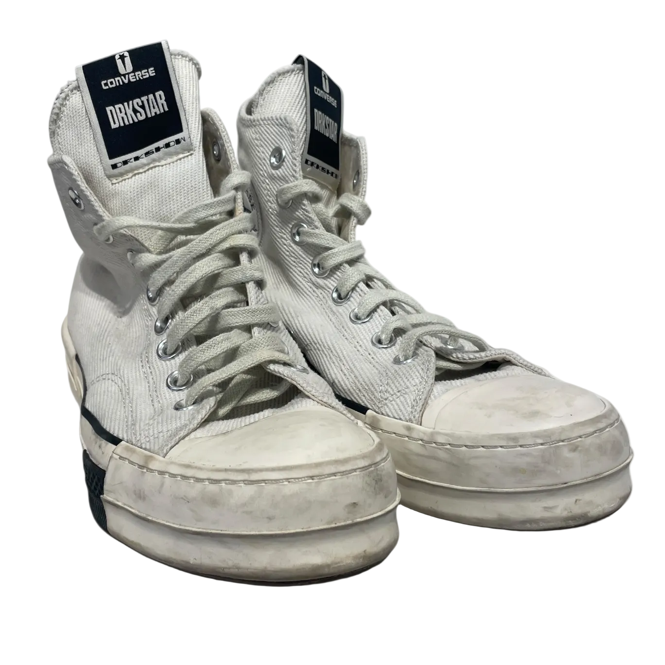 CONVERSE/Rick Owens/Hi-Sneakers/US 8/Cotton/WHT/ view 1