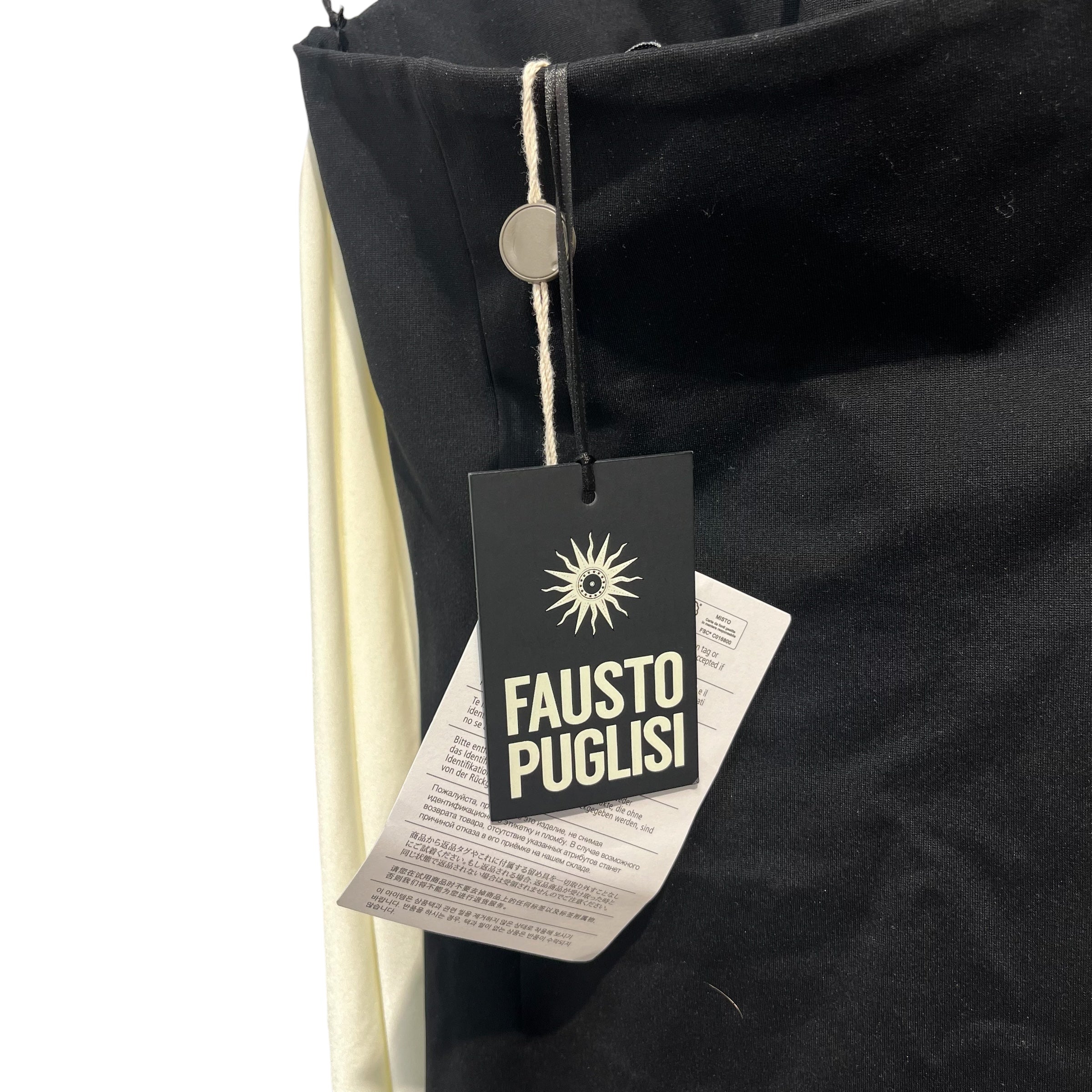 FAUSTO PUGLISI/SL Dress/40/Polyester/BLK/Midi Length/HALTER-GATHERED FABRIC-MULTICO view 5