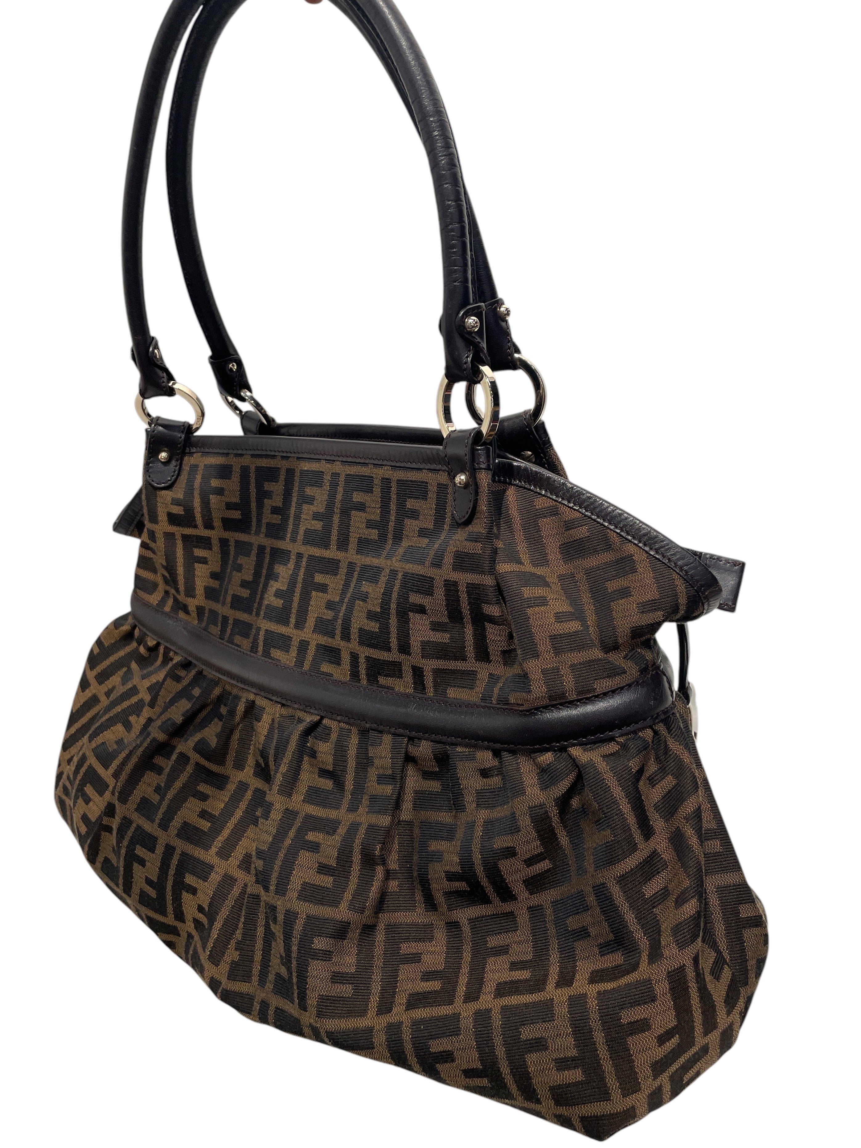 FENDI/Tote Bag/All Over Print/Cotton/BRW/ZUCCA view 1