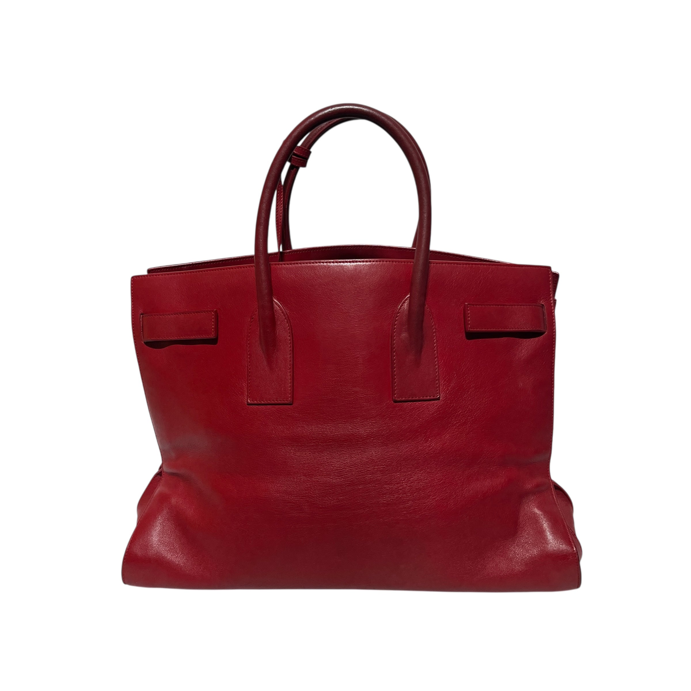 SAINT LAURENT/Tote Bag/Leather/RED/SAC DE JOUR view 2