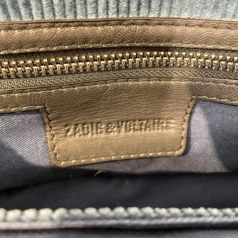 Zadig&Voltaire/Hand Bag/Graphic/Corduroy/BLU/