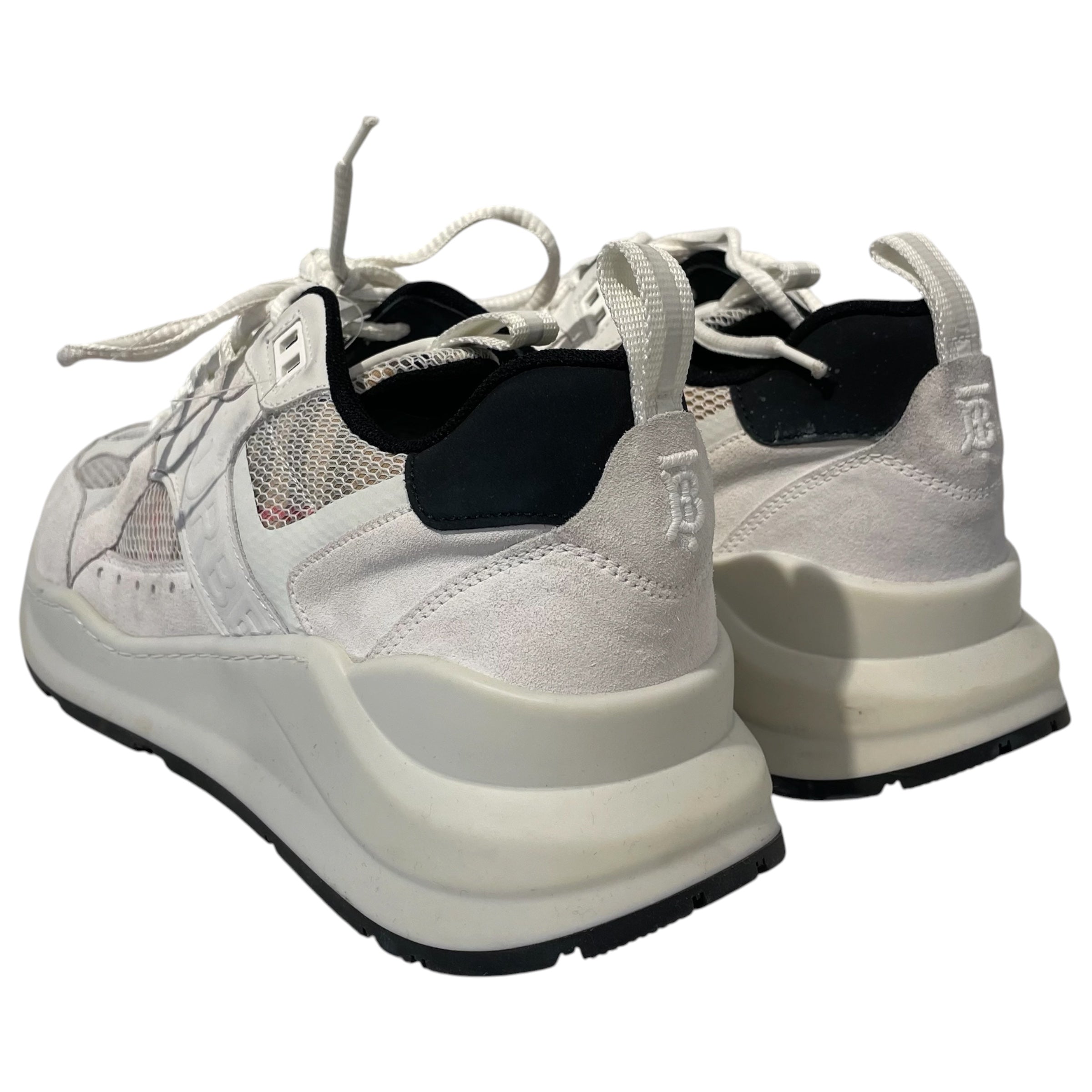 BURBERRY LONDON/Low-Sneakers/EU 41/Nylon/WHT/BURBERRY WHITE MESH SNEAKERS view 2