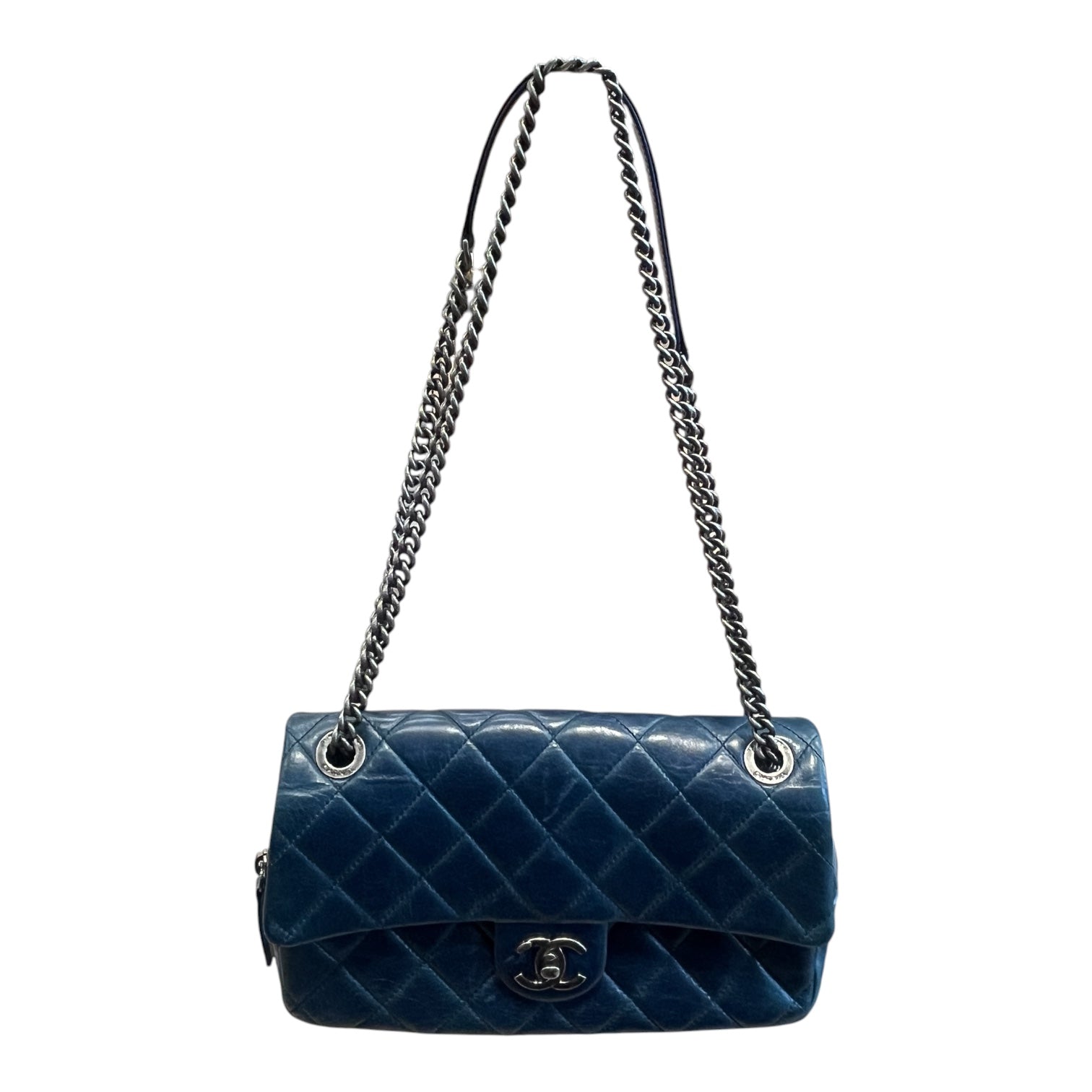 CHANEL/Bag/Leather/BLU/DUO COLOR FLAP view 1