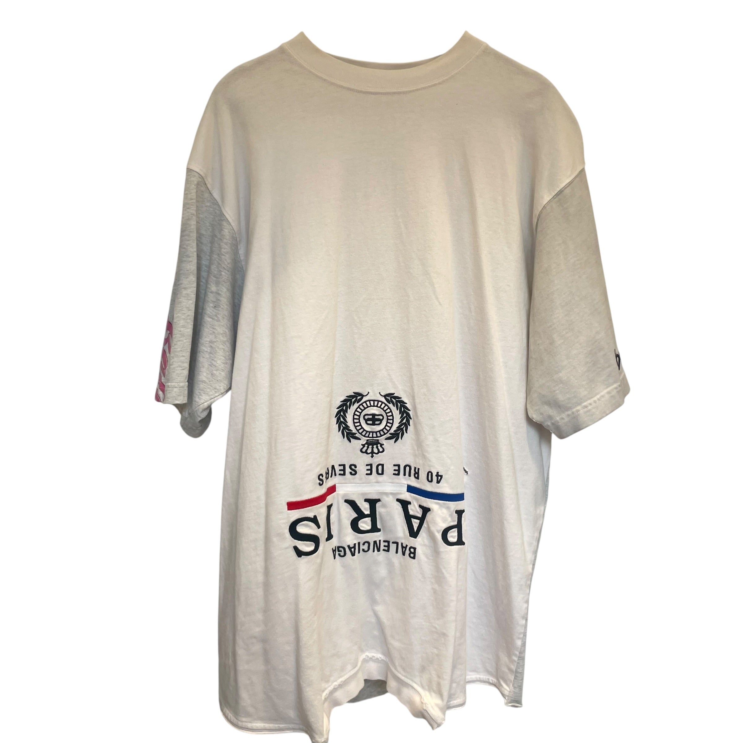 BALENCIAGA/T-Shirt/2/Cotton/WHT/FLAME/UPSIDEDOWN view 1