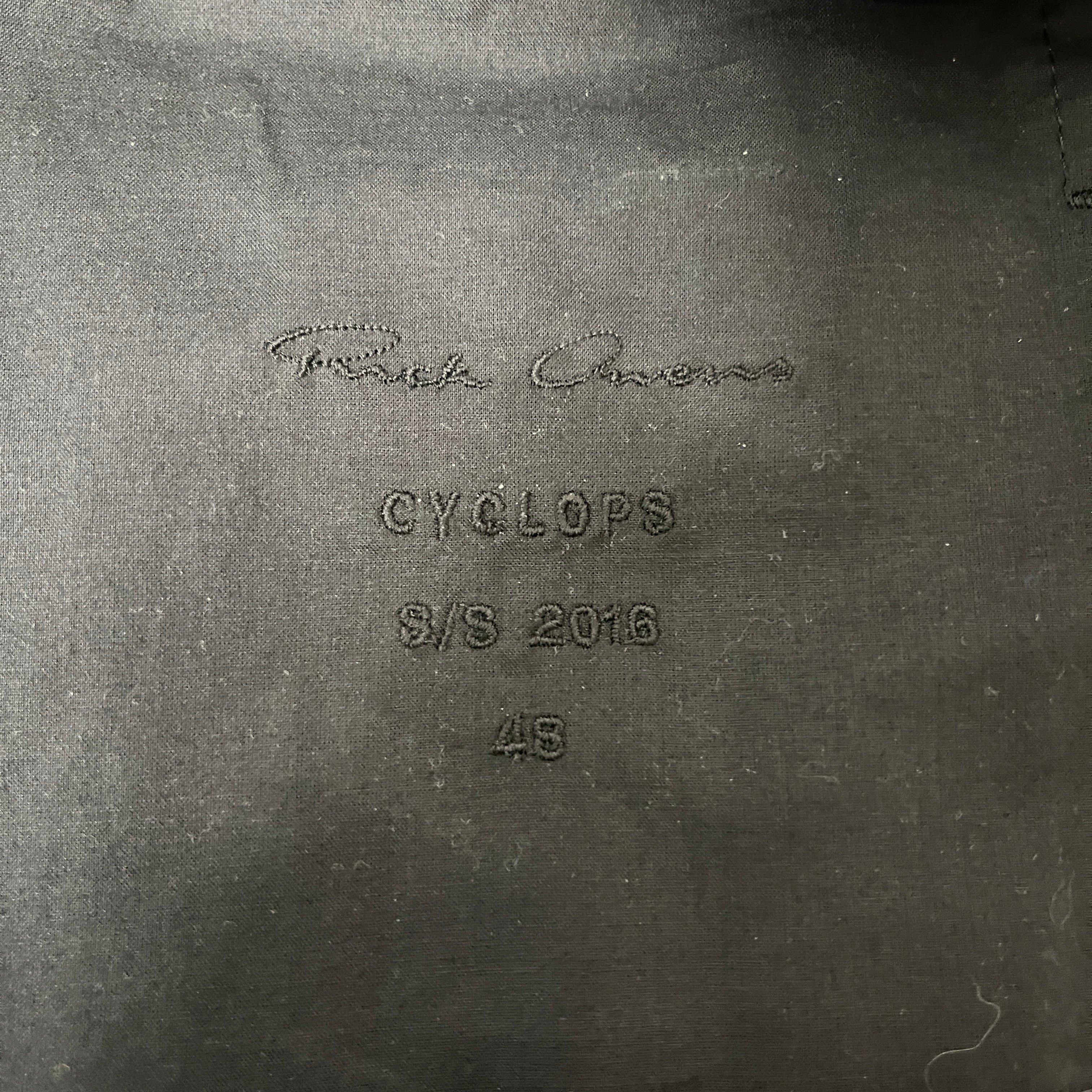 Rick Owens/Military Jkt/48/Cotton/BLK/SS16 CYCLOPS SATIN SLEEVE view 4