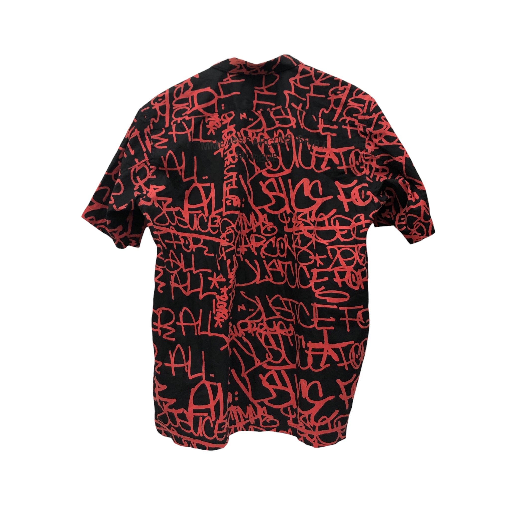 COMME des GARCONS SHIRT/Supreme/LS Shirt/L/Cotton/BLK/All Over Print/zip up, aop script view 2