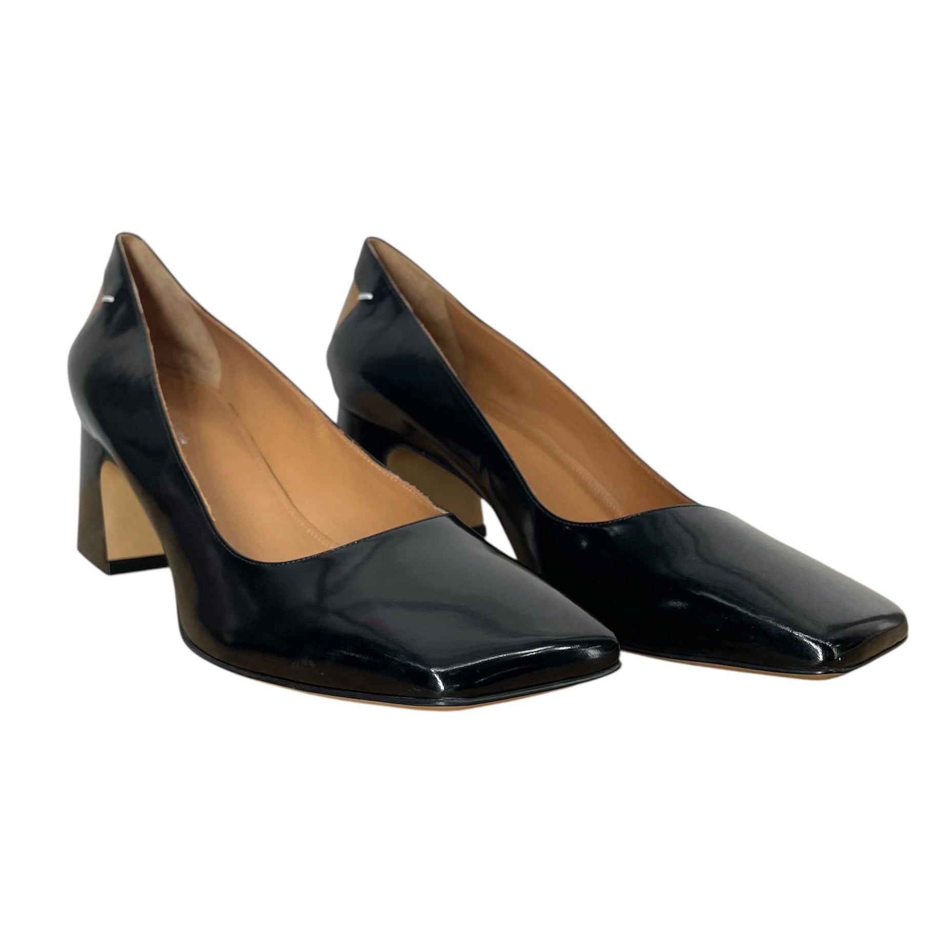 Maison Margiela/Heels/EU 41/Leather/BLK/POLISHED LEATHER COURTV PUMPS view 1