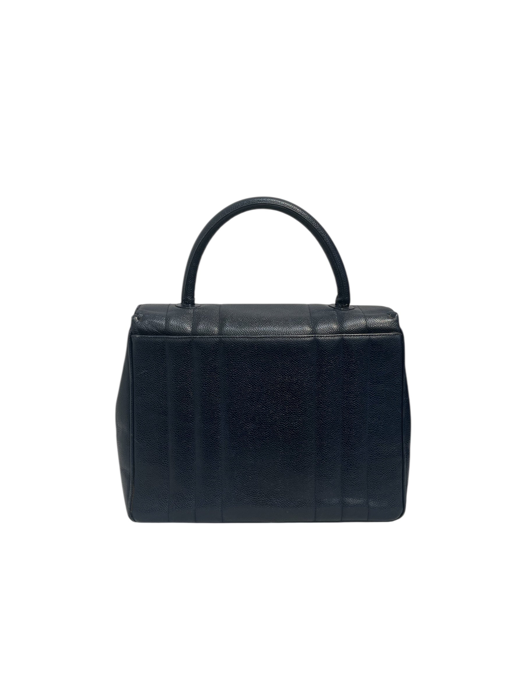 CHANEL/Bag/Leather/NVY/CAVIAR LEATHER KISS LOCK BAG view 2