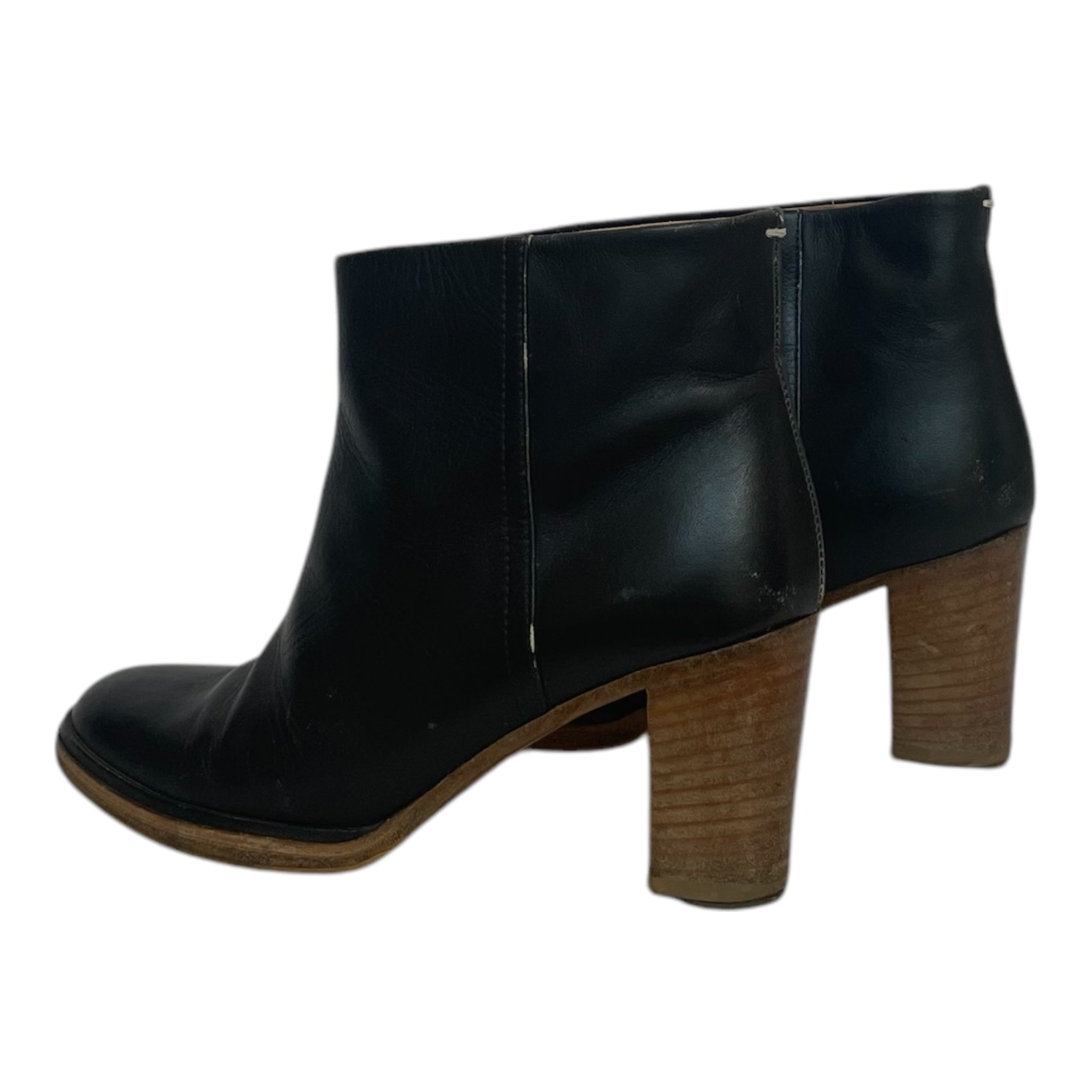 Maison Martin Margiela/Booties/EU 36/Leather/BLK/DISTRESSED/BLK SCUFF UP/WOOD H view 2