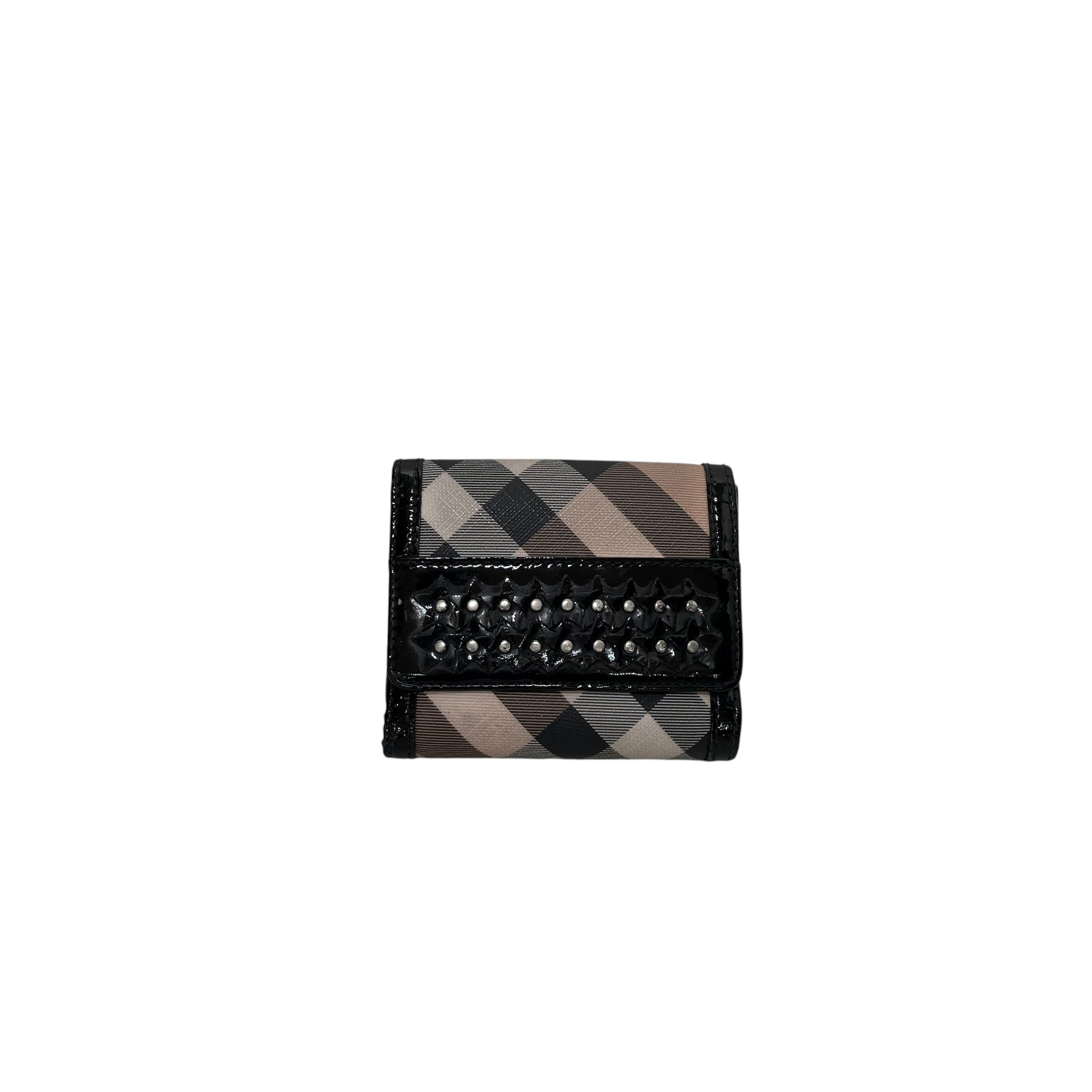 BURBERRY/Bifold Wallet/Stripe/Leather/CML/STUDDED STARS view 1