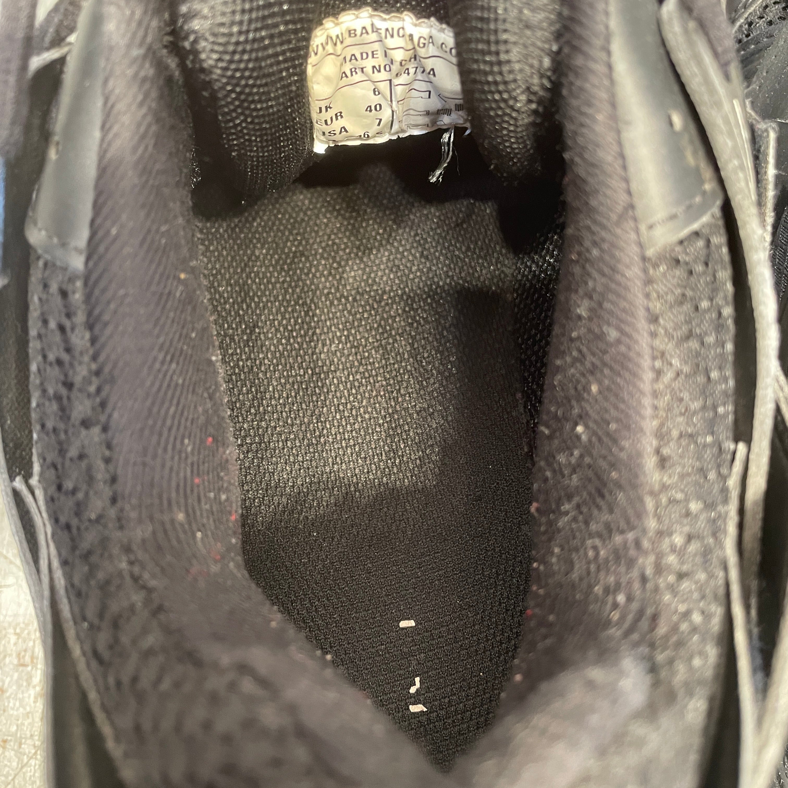 BALENCIAGA/Low-Sneakers/US 7/Leather/BLK/ view 3