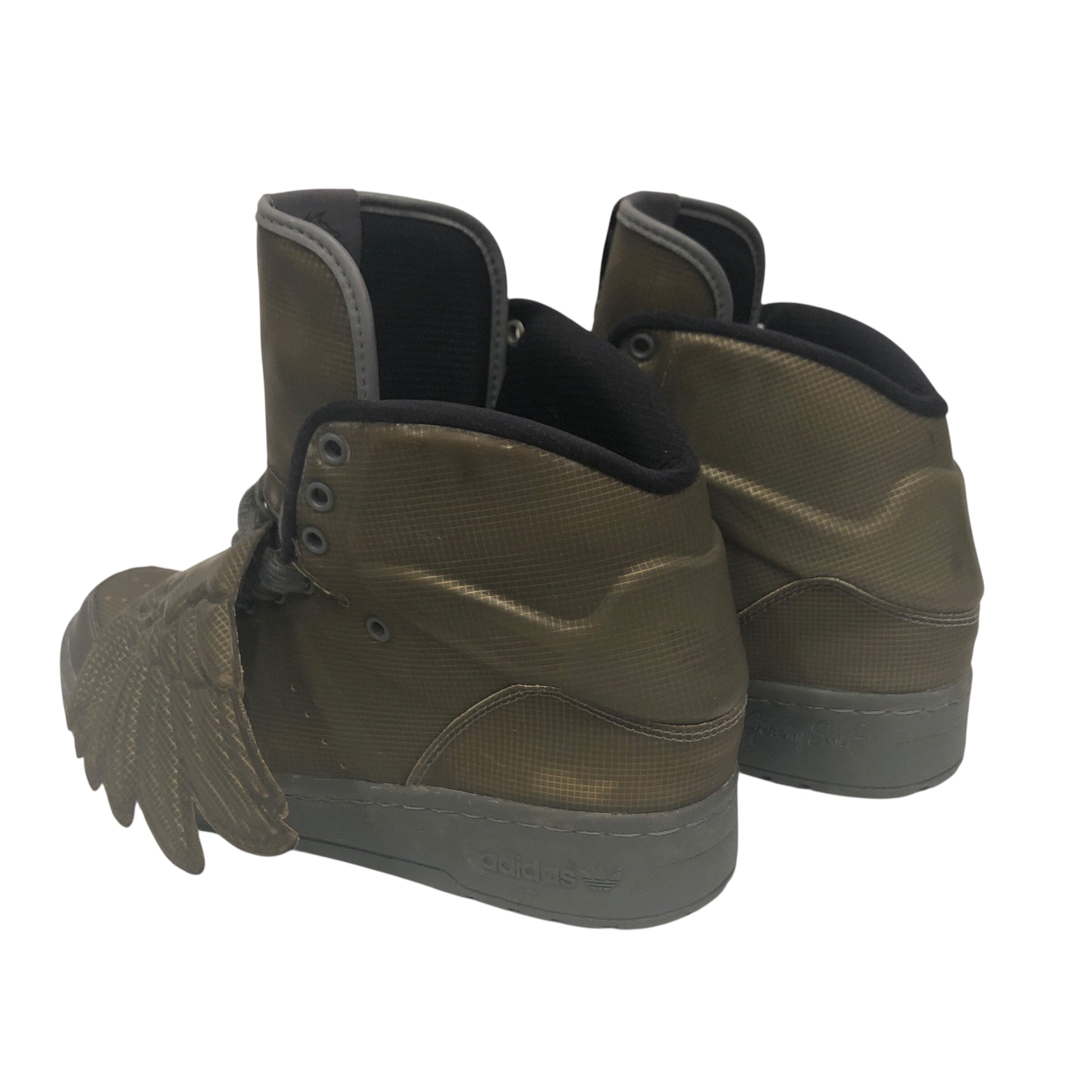 JEREMY SCOTT/adidas/Hi-Sneakers/US 8/Nylon/KHK/WINGS view 2