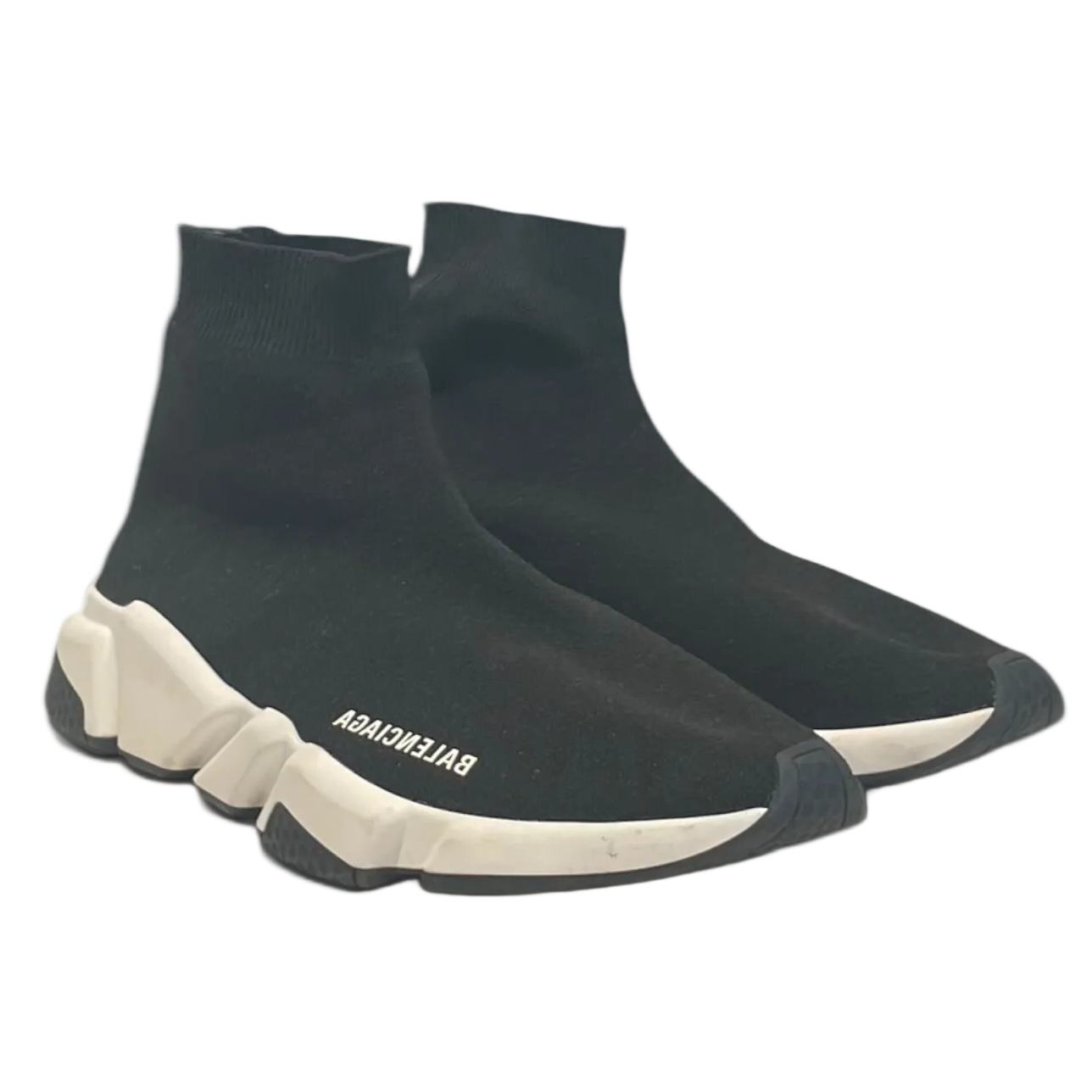 BALENCIAGA/Hi-Sneakers/US 12/Cotton/BLK/speed runners view 1