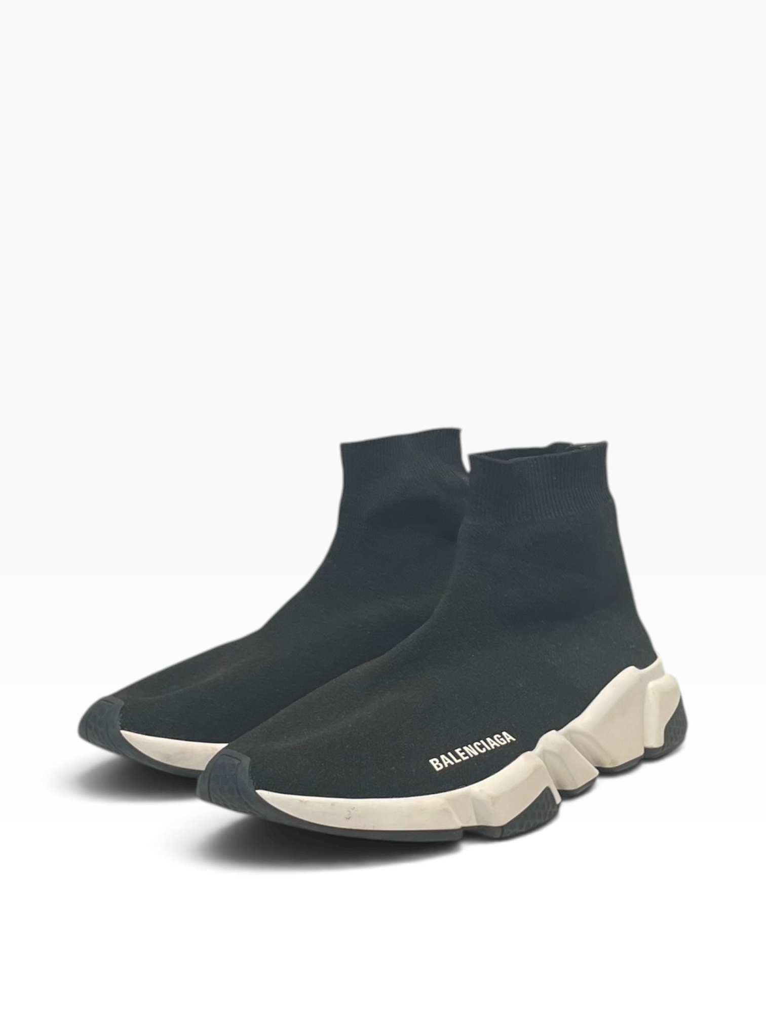 BALENCIAGA/Hi-Sneakers/US 12/Cotton/BLK/speed runners view 1