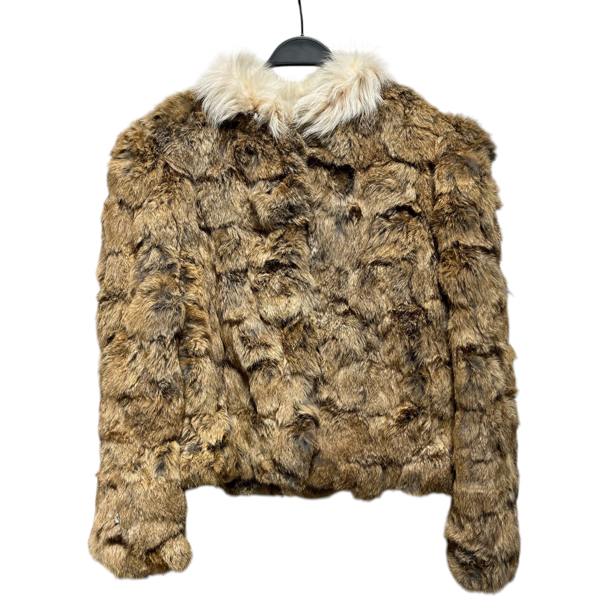 Vintage/Coat/L/BEG/White Collar/ Rabbit Fur view 1