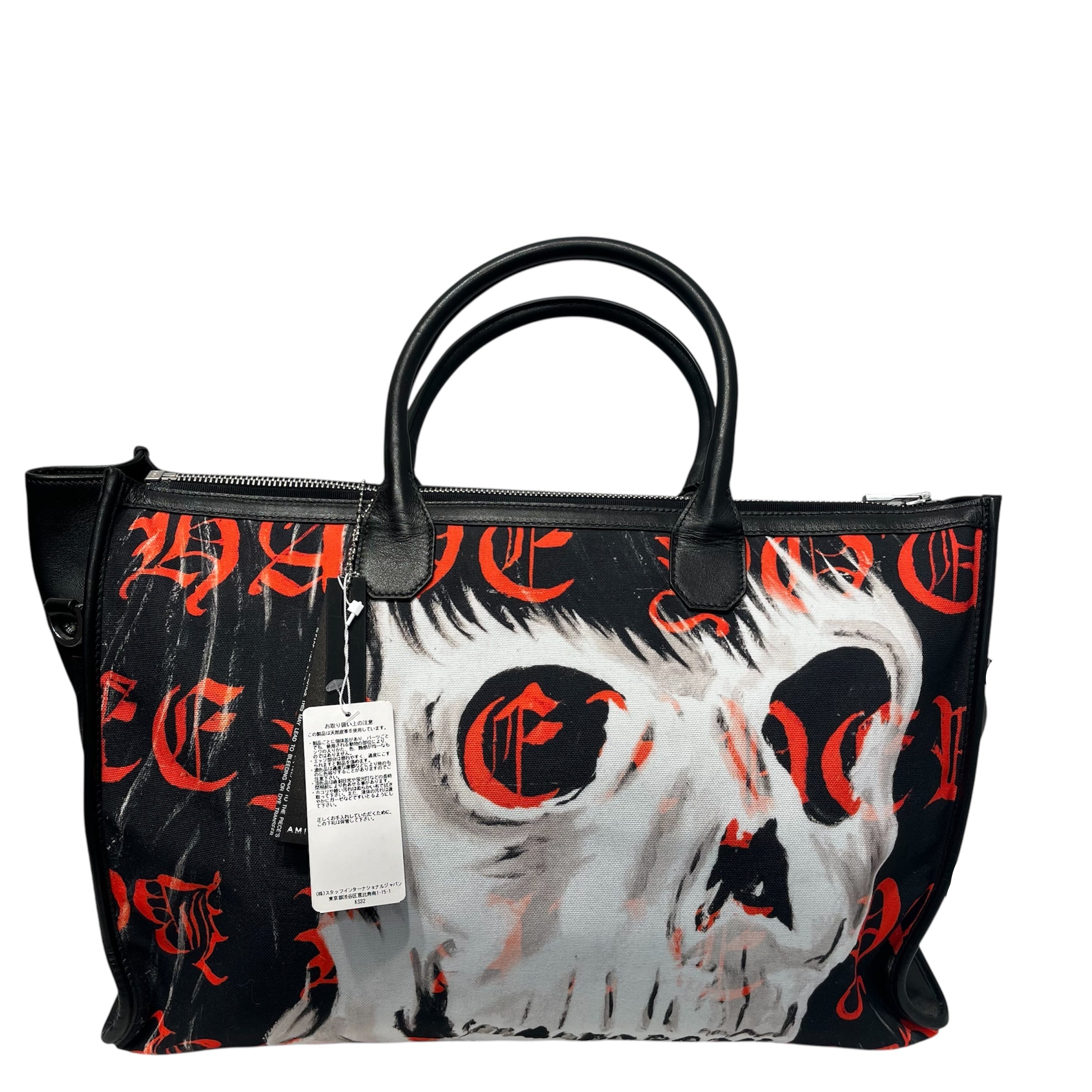 AMIRI/Tote Bag/BLK/All Over Print/SKULL TOTE BAG view 2