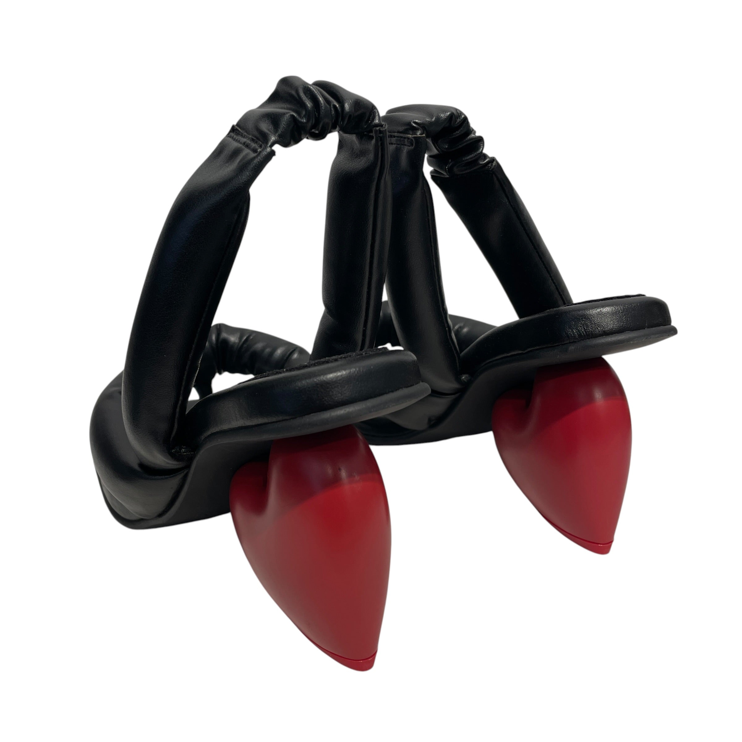 YUME YUME/Heels/US 8.5/Leather/BLK/puffy/heart heel/strappy/sqr view 2