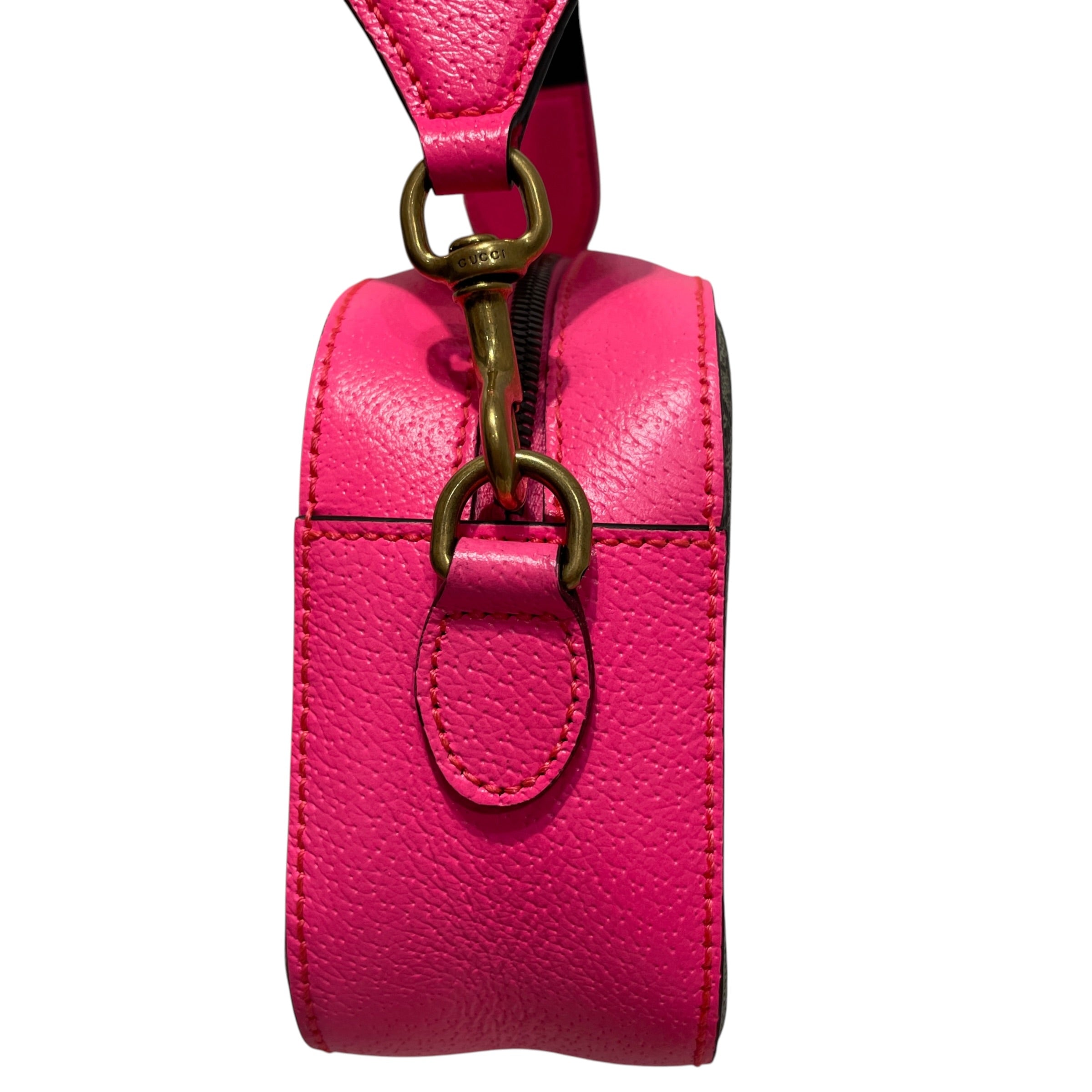 GUCCI/Cross Body Bag/Monogram/Leather/MLT/Beige Ebony Fuchsia view 4