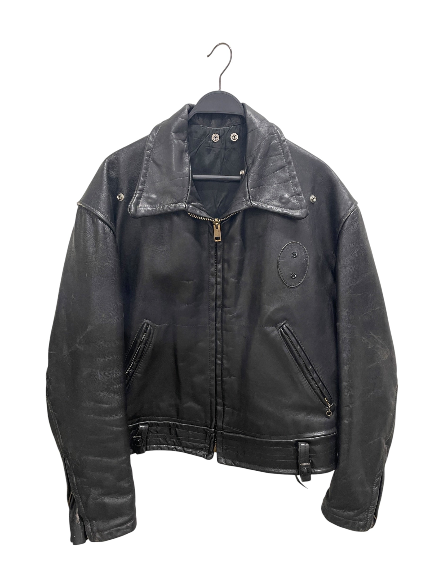 Vintage/Leather Jkt/Leather/BLK/SERVAL ZIP/ LEATHER TIES view 1