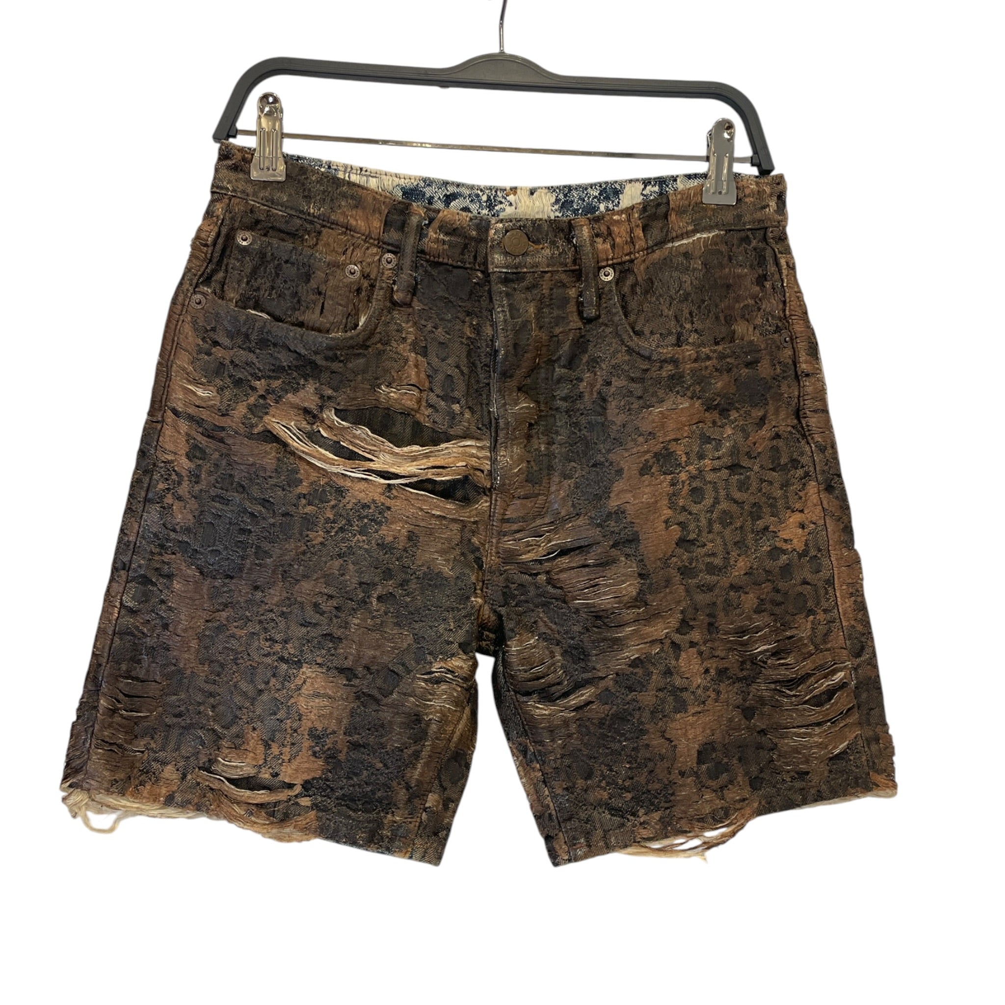 Acne Studios/Shorts/44/Cotton/BRW/Distressed Wax Denim view 1