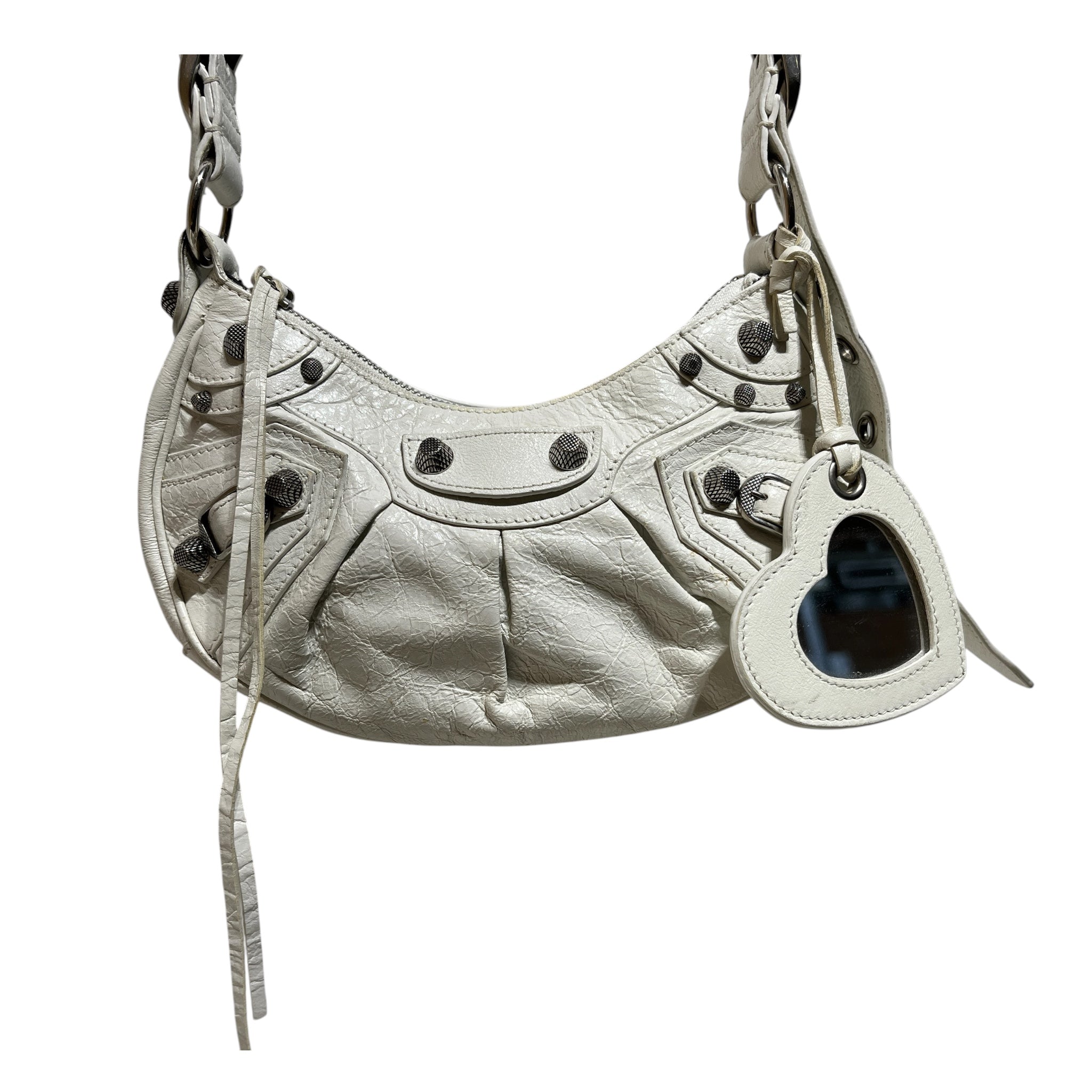 BALENCIAGA/Bag/Leather/WHT/LE CAGOLE XS view 2