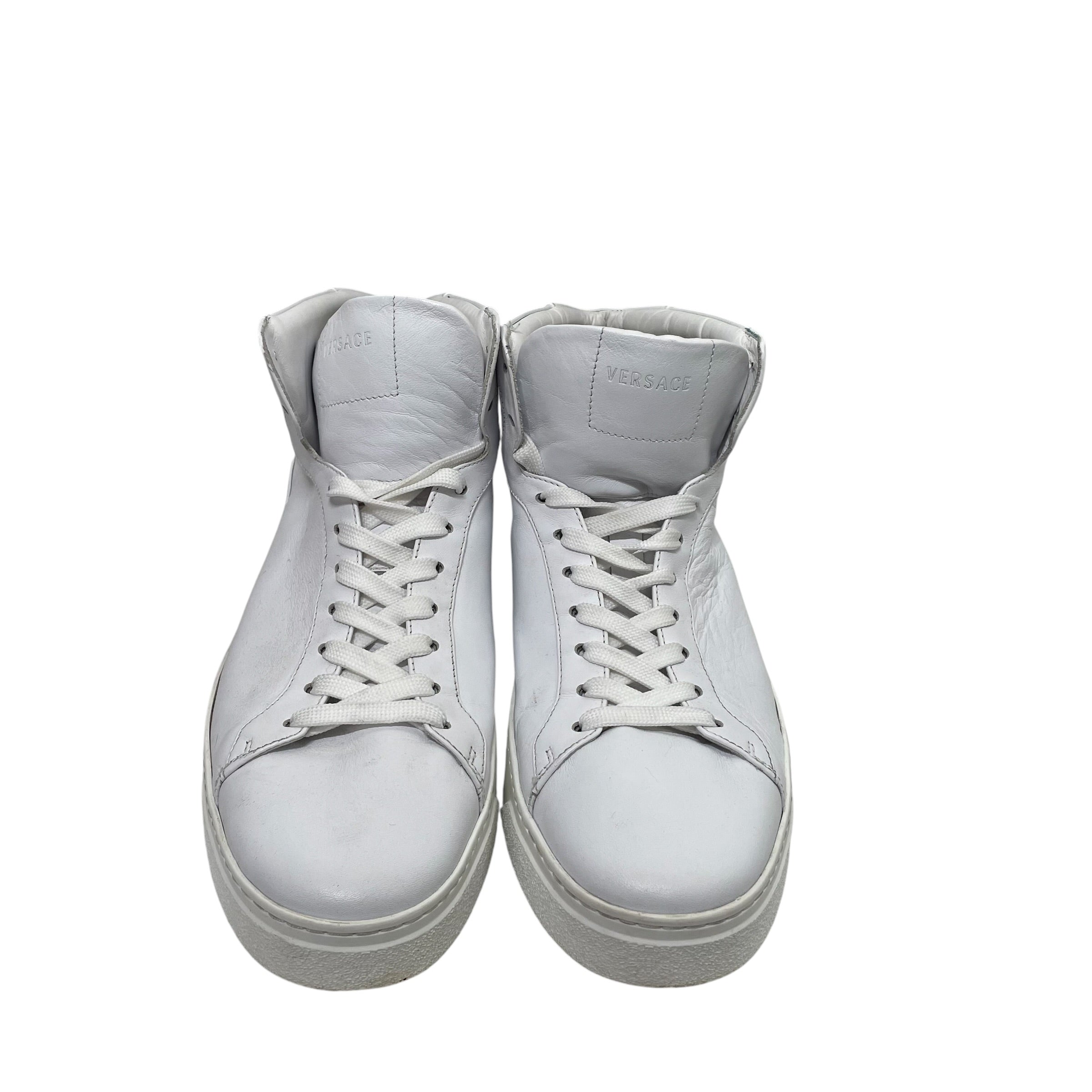 VERSACE/Hi-Sneakers/EU 43/Leather/WHT/U-Tip/scrapa vomo view 3