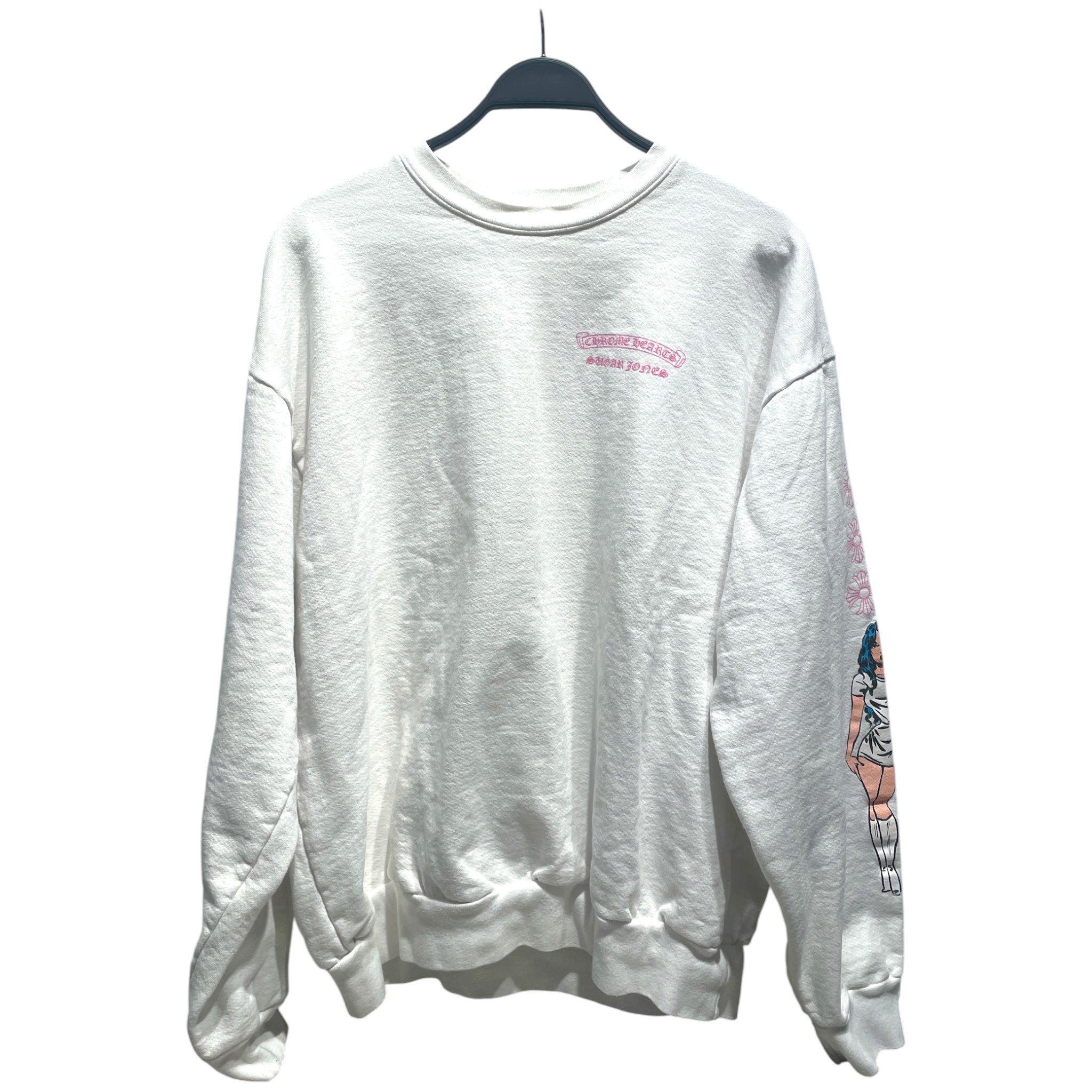 CHROME HEARTS/Heavy Sweater/XL/Cotton/WHT/SWEATSHIRT /PNK/ LOGO view 1