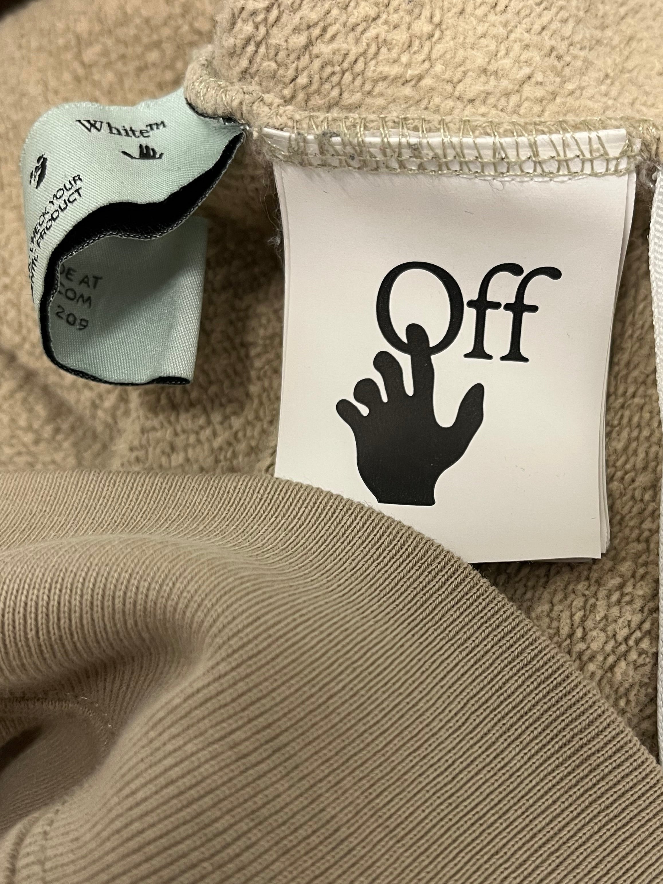 OFF-WHITE/Hoodie/M/All Over Print/Cotton/BEG/WHT/BLU SPLATS & TRIANGLE LOGO view 4
