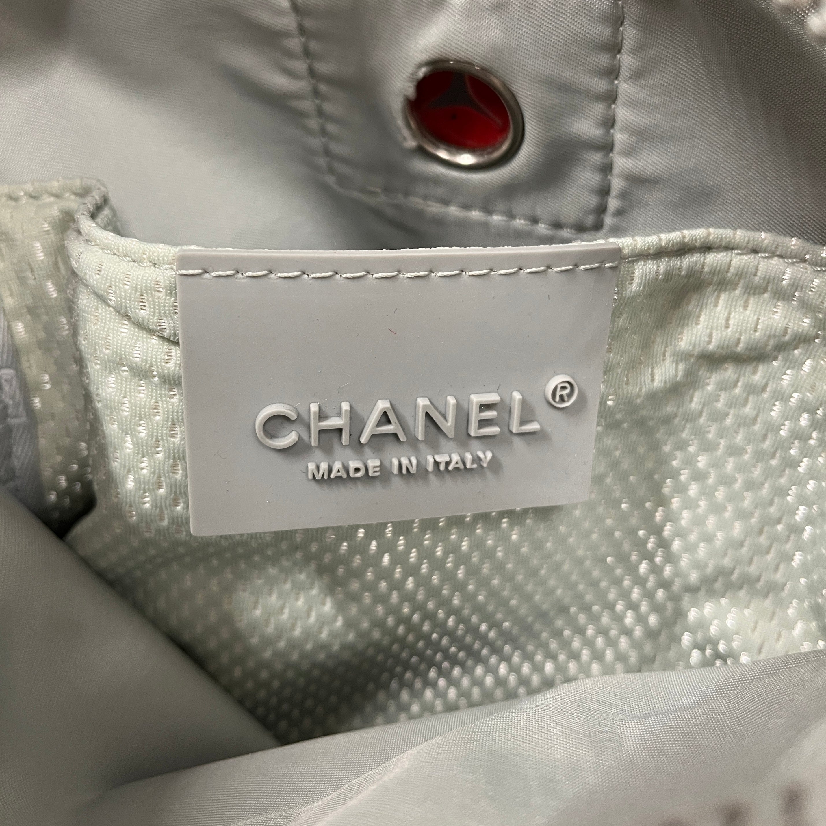 CHANEL/Cross Body Bag/All Over Print/Nylon/WHT/ROSE GRAPHIC view 5