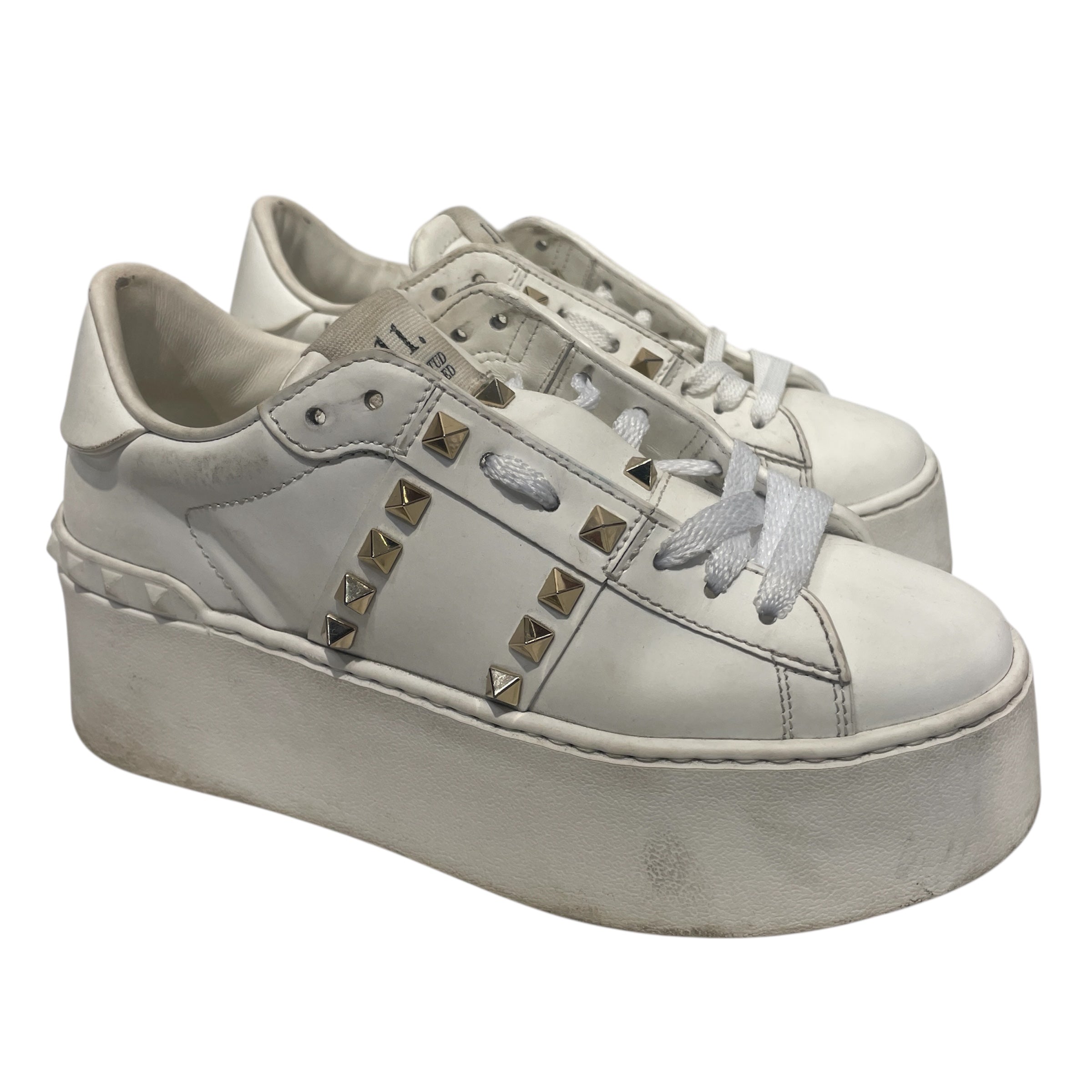 VALENTINO/Low-Sneakers/EU 37/Leather/WHT/Garavni Rock Stud view 1