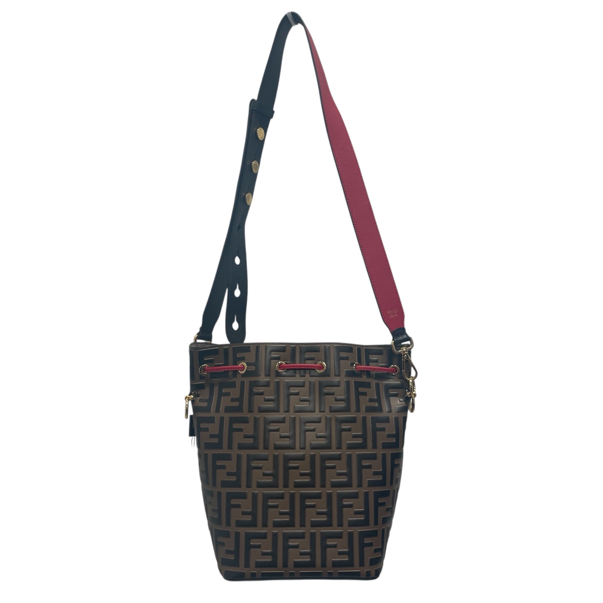 FENDI/Basket Bag/Monogram/Leather/BRW/Mon Tresor Bucket Embossed Bag view 2