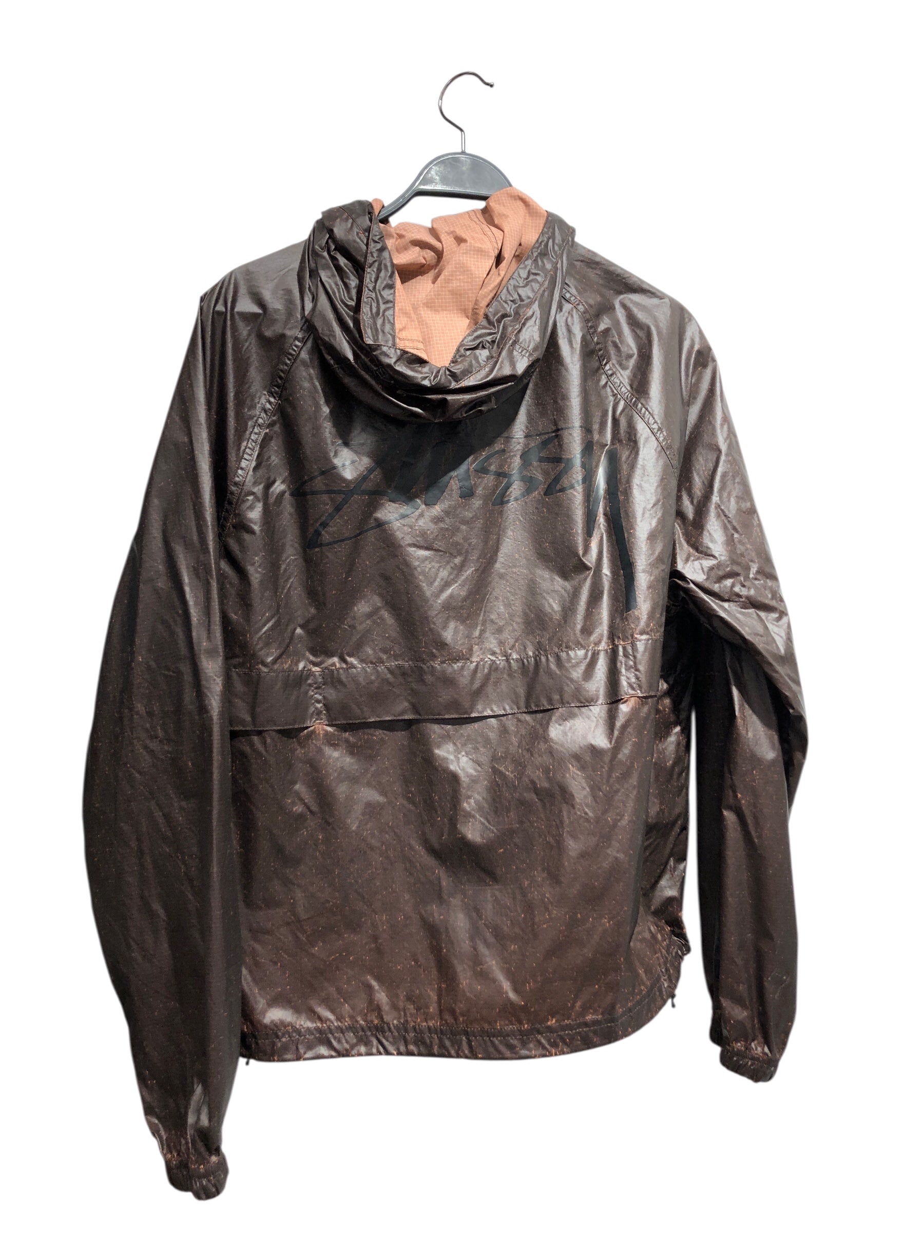STUSSY/Windbreaker/S/Polyester/BRW/Single Breasted/Stussy Distressed Windbreaker view 2
