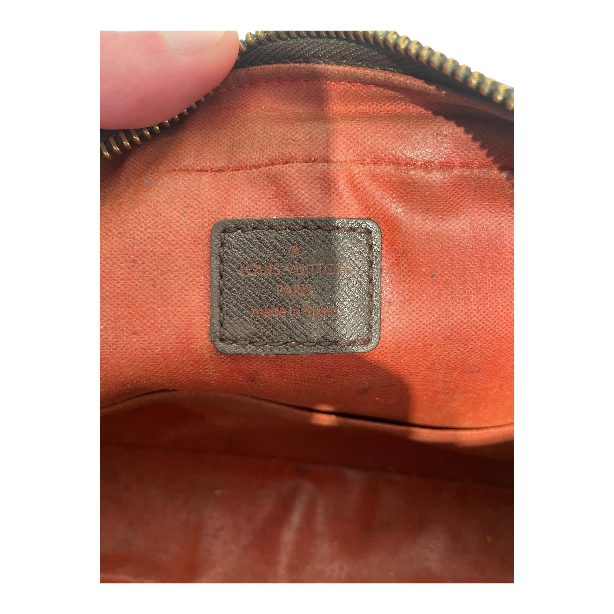 LOUIS VUITTON/Pouch/Monogram/Leather/BRW/Damier ebene makeup bag view 5