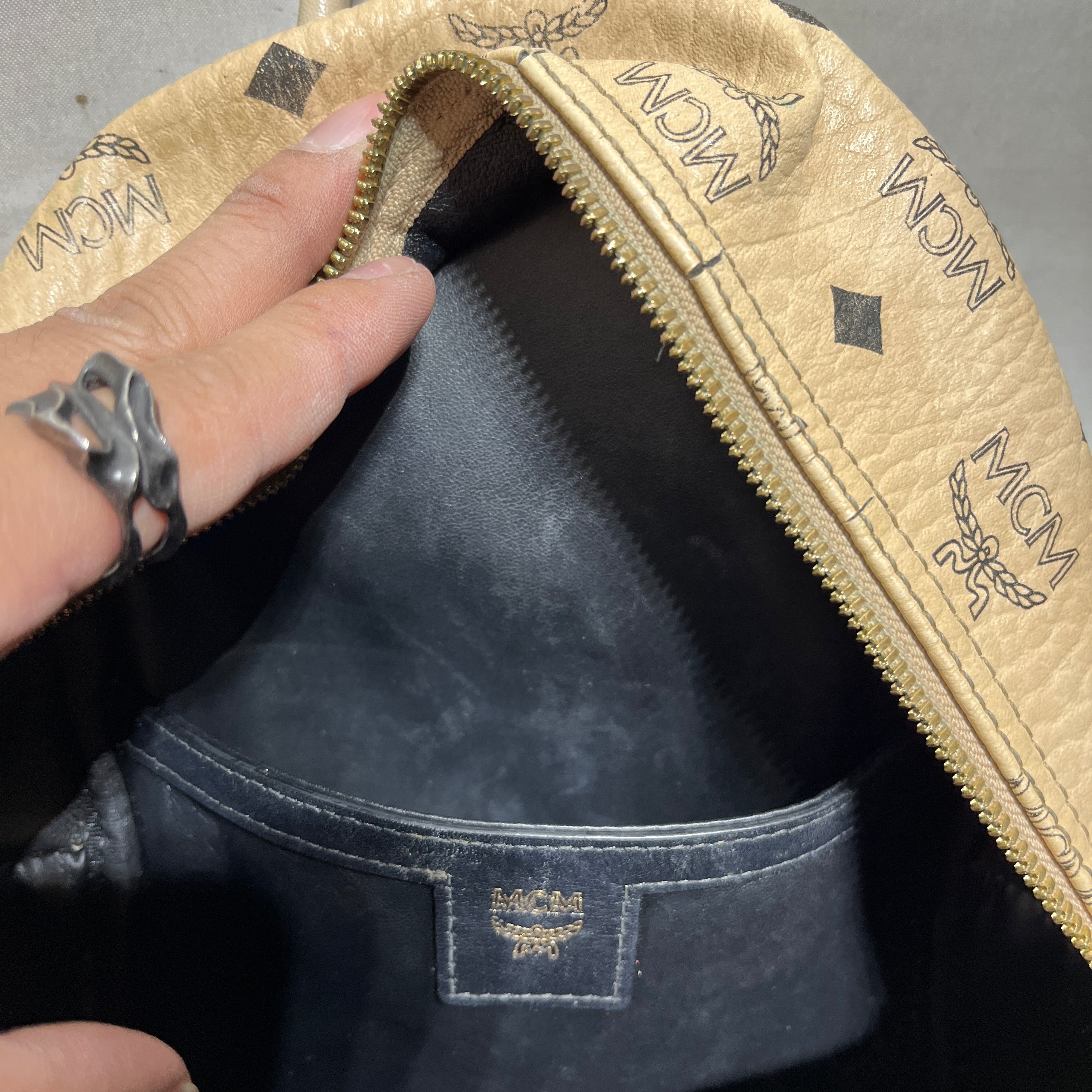 MCM/Backpack/Monogram/Leather/BEG/MINI STUDDED view 7
