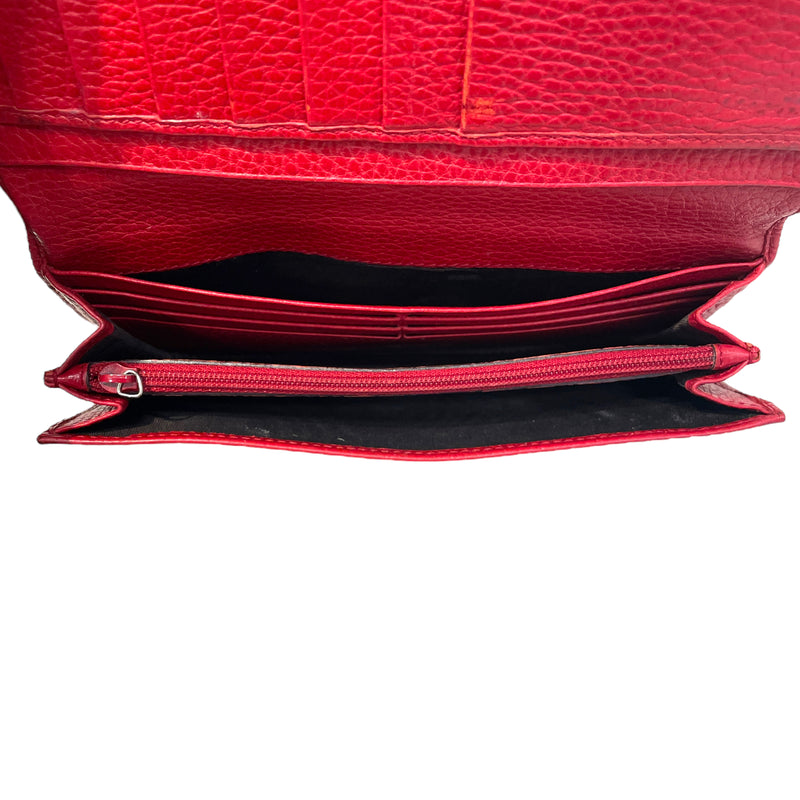 GUCCI/Wallet/Monogram/BRW/346058 0416 RED LEATHER