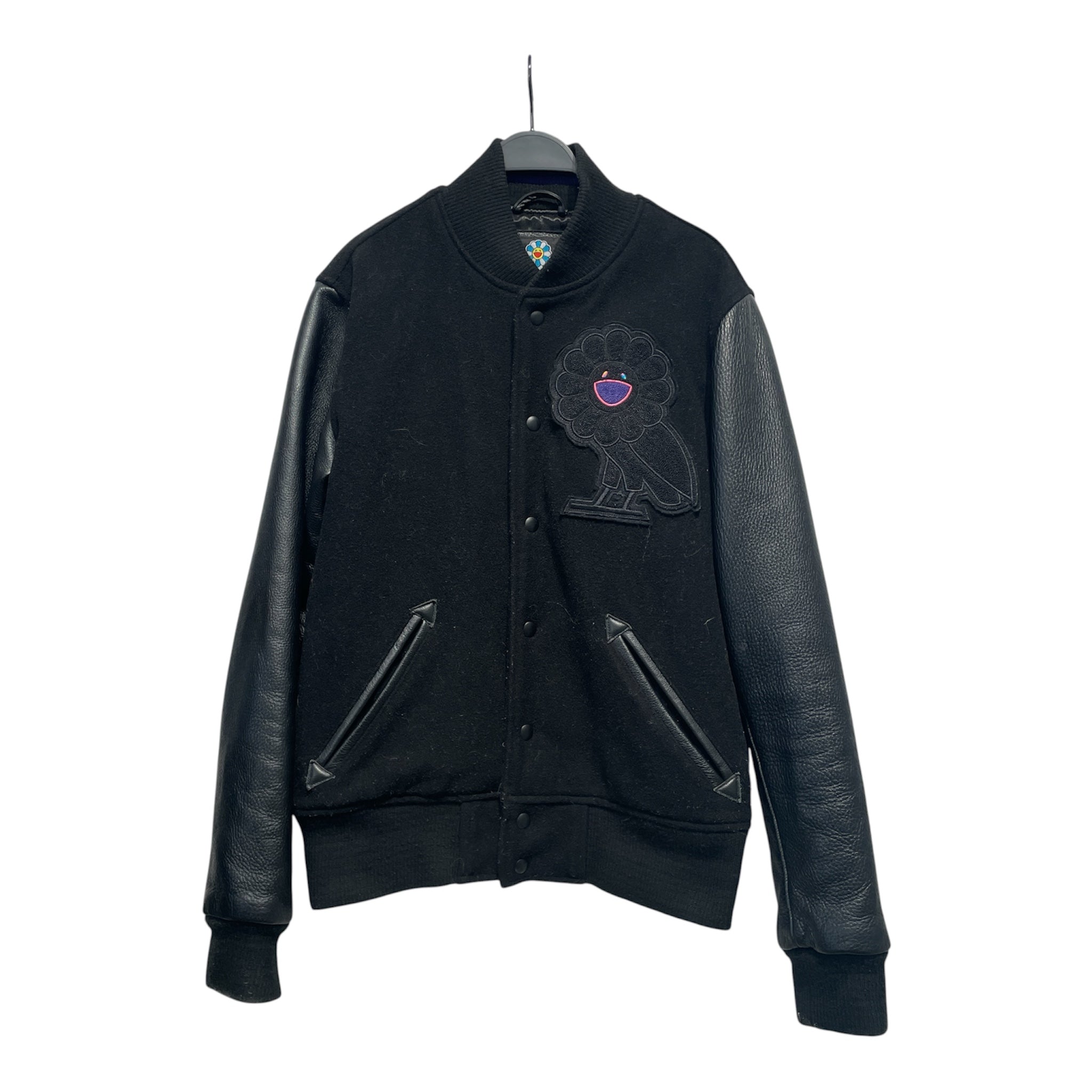 OCTOBERS VERY OWN(OVO)/Murakami.Flowers/Baseball Jkt/L/Cotton/BLK/Graphic/ view 1