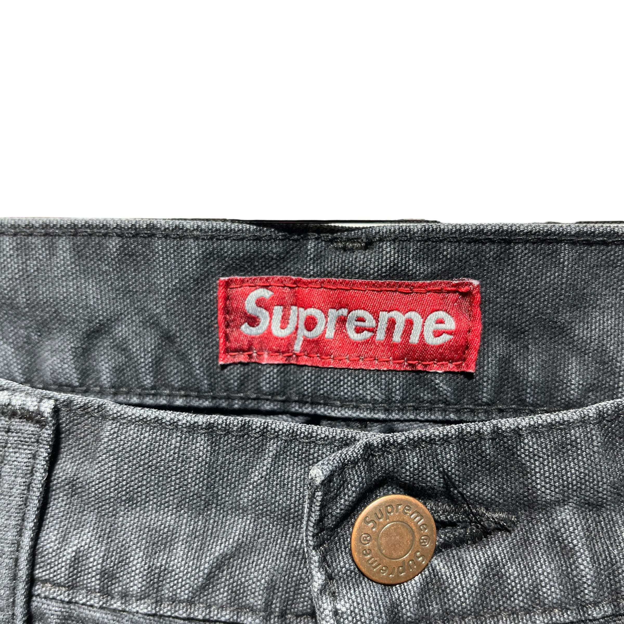 Supreme/Carpenter Pants/30/Cotton/BLK/DBL KNEE (FADED) view 3