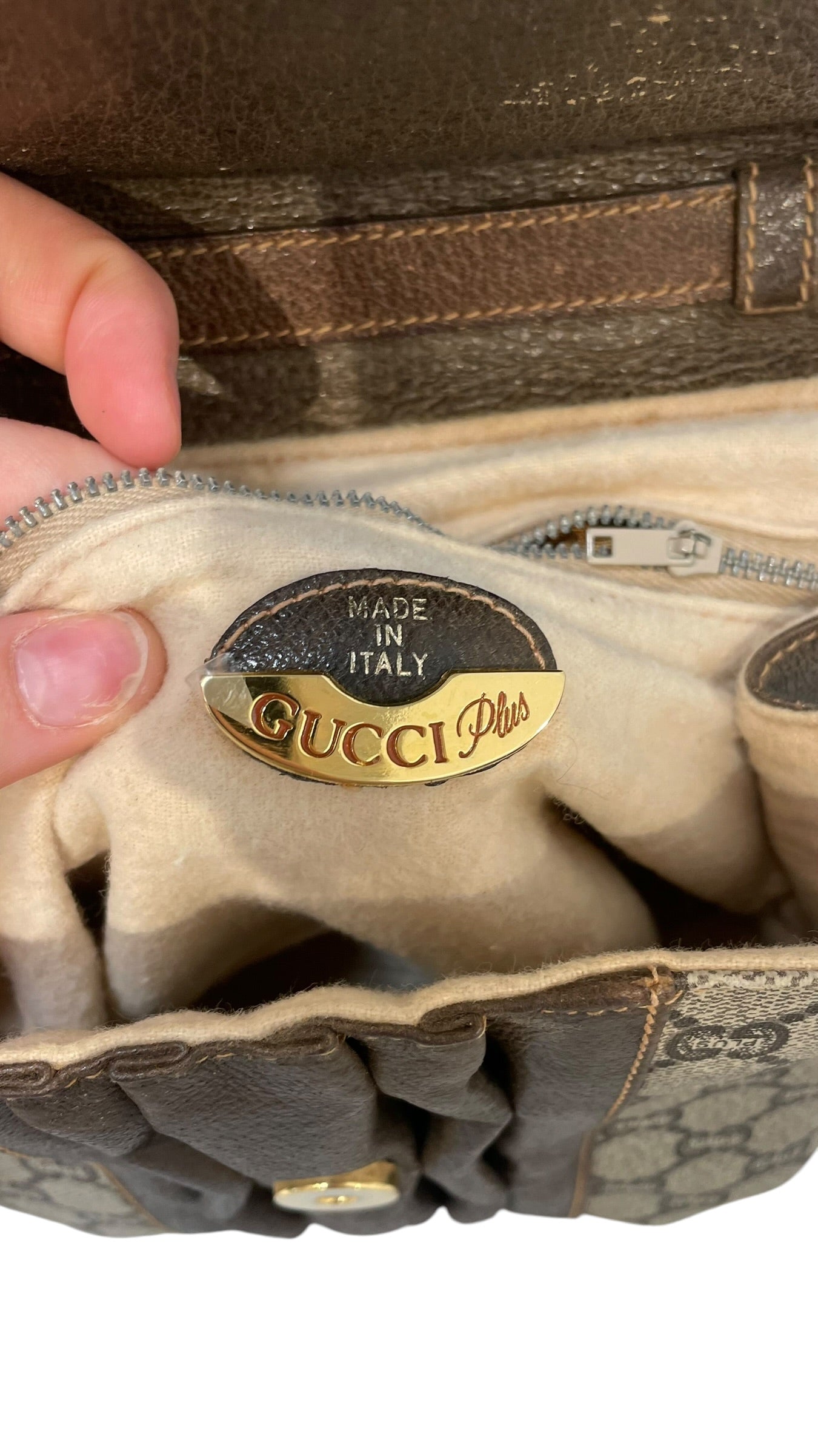 GUCCI/Cross Body Bag/Monogram/Leather/BRW/VINTAGE GG PLUS view 5