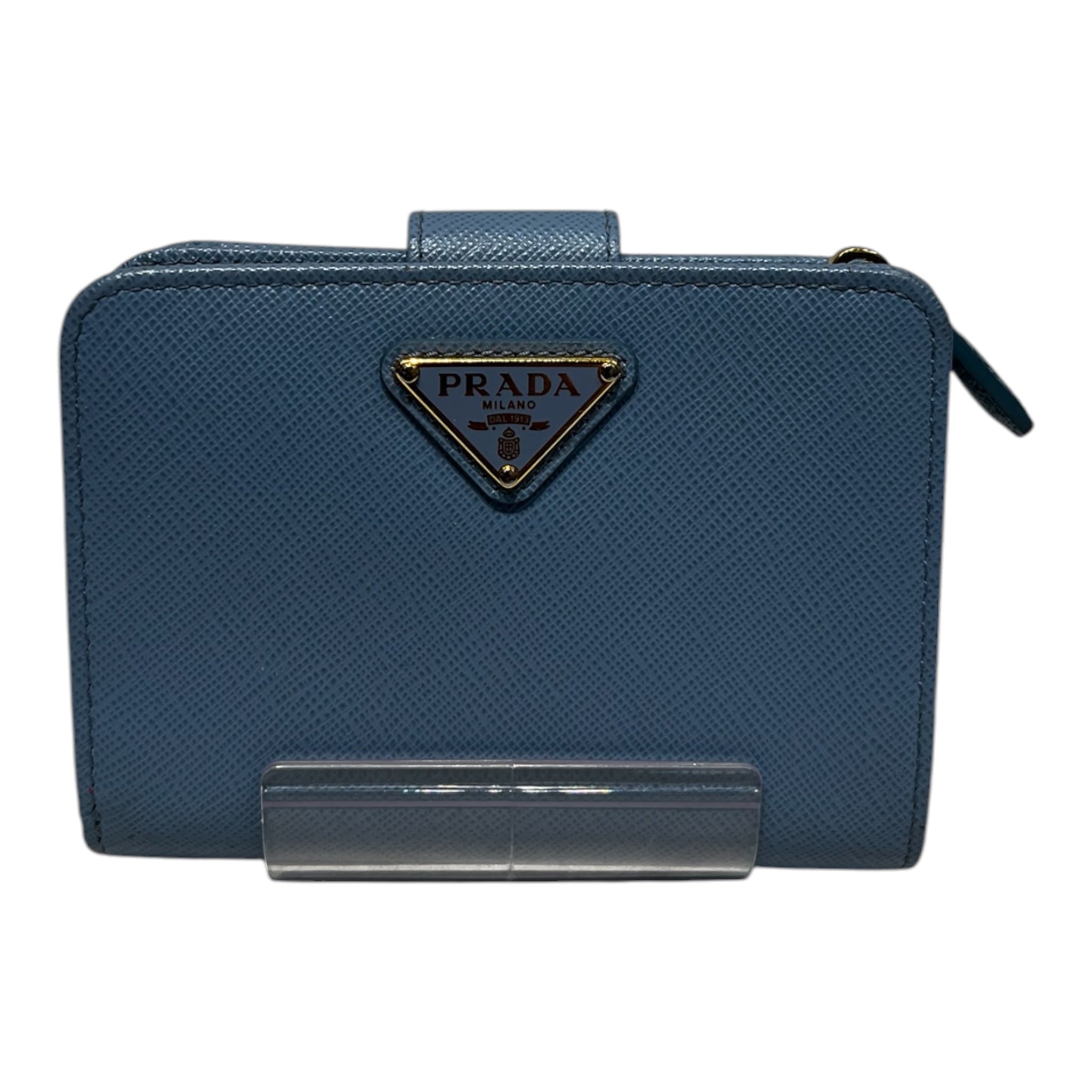 PRADA/Trifold Wallet/Leather/IDG/L's/Gold zip Wallet view 1